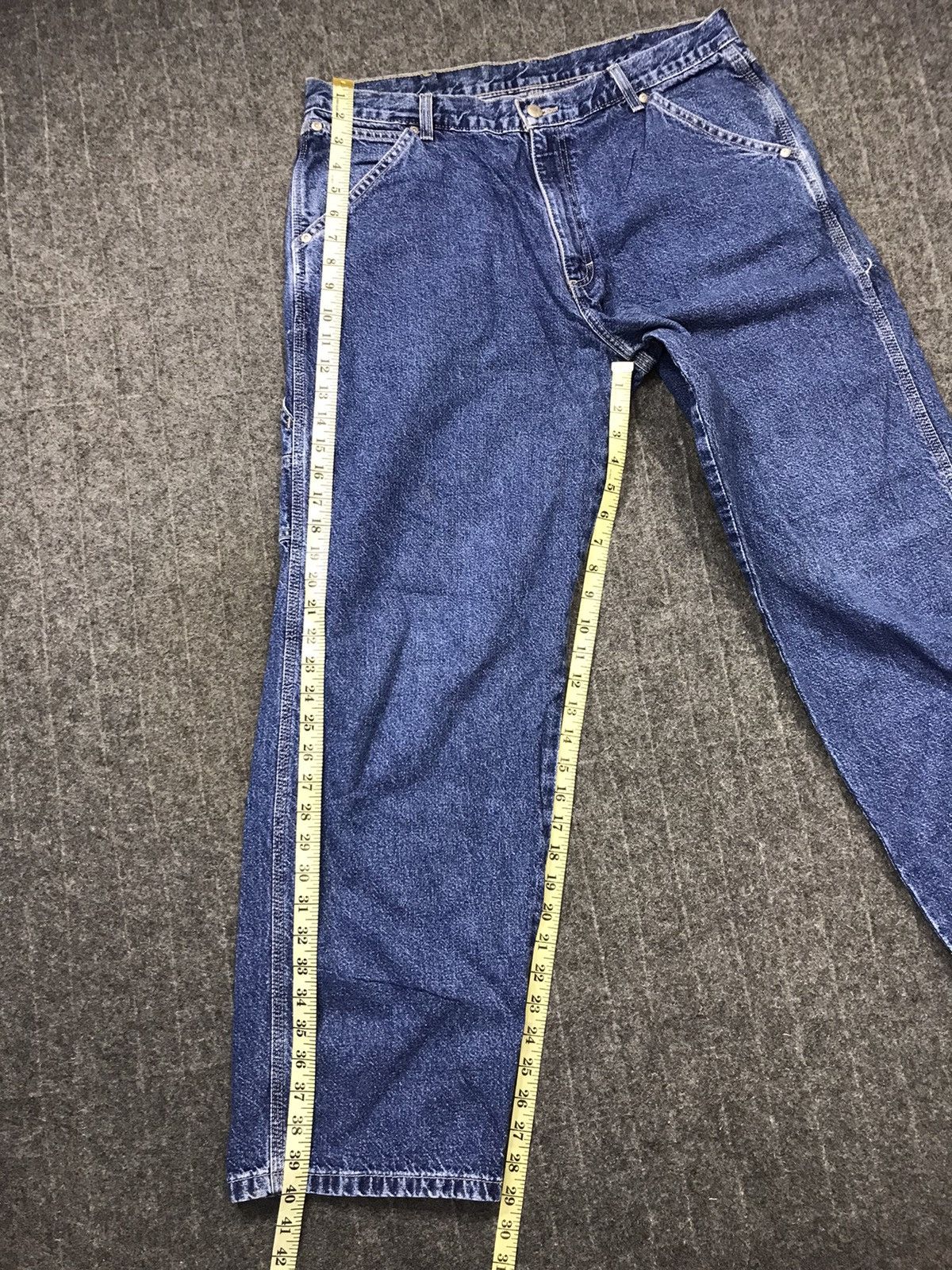 Vintage × Wrangler 90s Wrangler Jean Co Bushpant Carpenter Western Denim Size US 34 / EU 50 - 10 Thumbnail