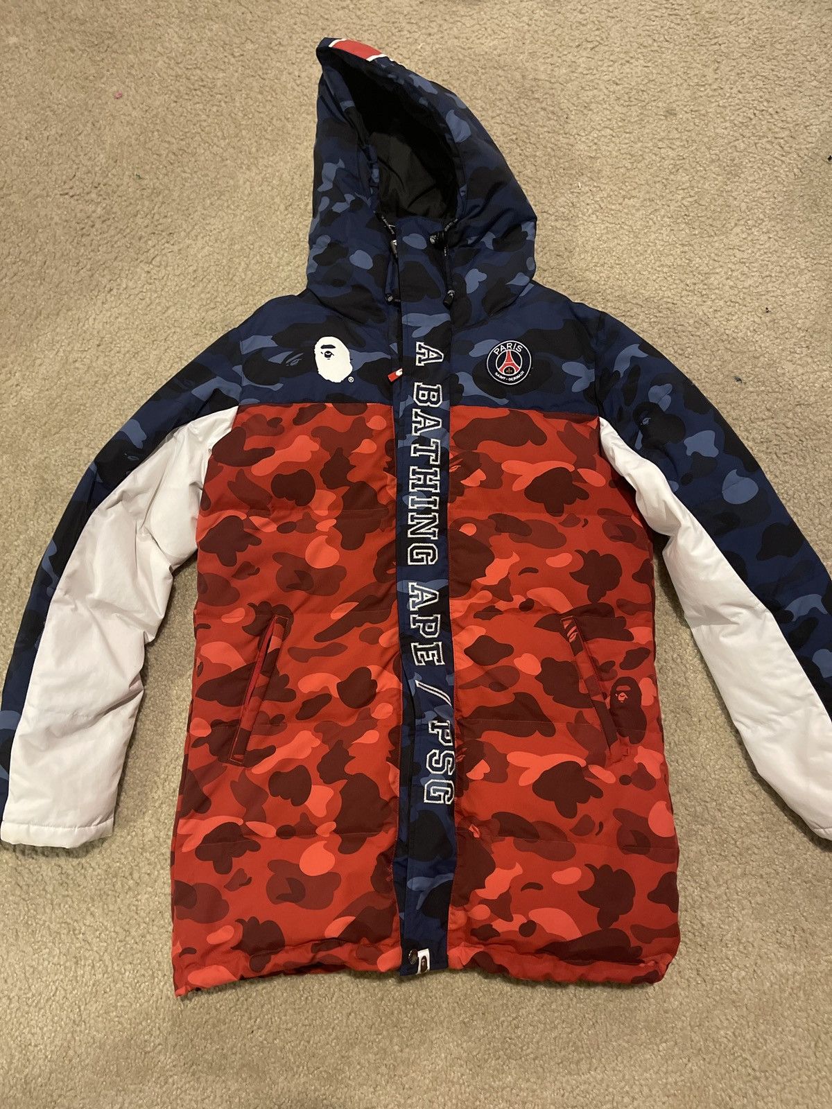 Bape Bape X PSG Long Jacket | Grailed