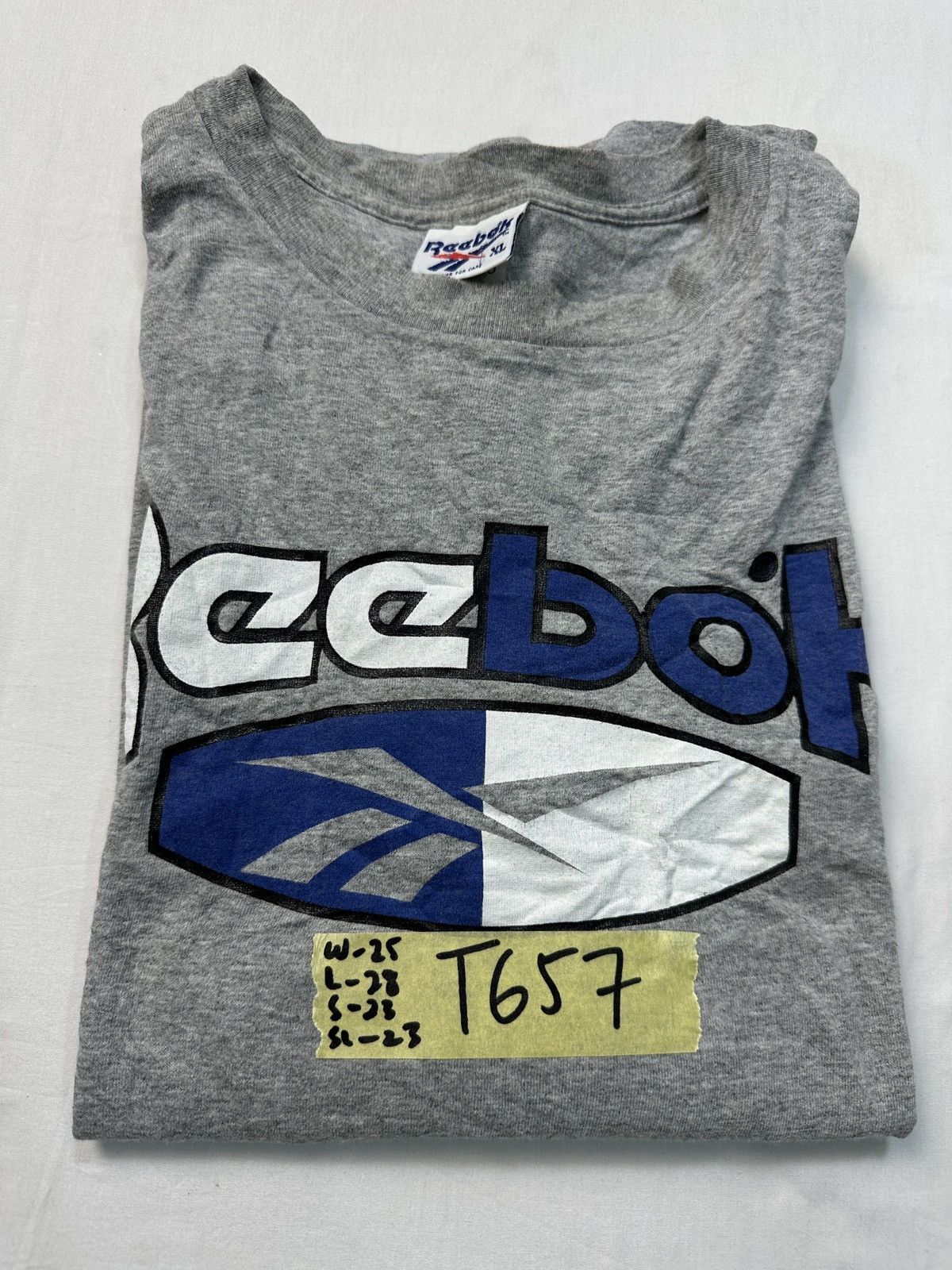 Reebok Vtg Reebok made in USA big logo long sleeve tee Size US XL / EU 56 / 4 - 17 Thumbnail