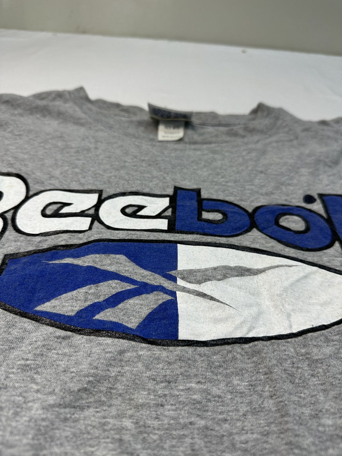 Reebok Vtg Reebok made in USA big logo long sleeve tee Size US XL / EU 56 / 4 - 8 Thumbnail