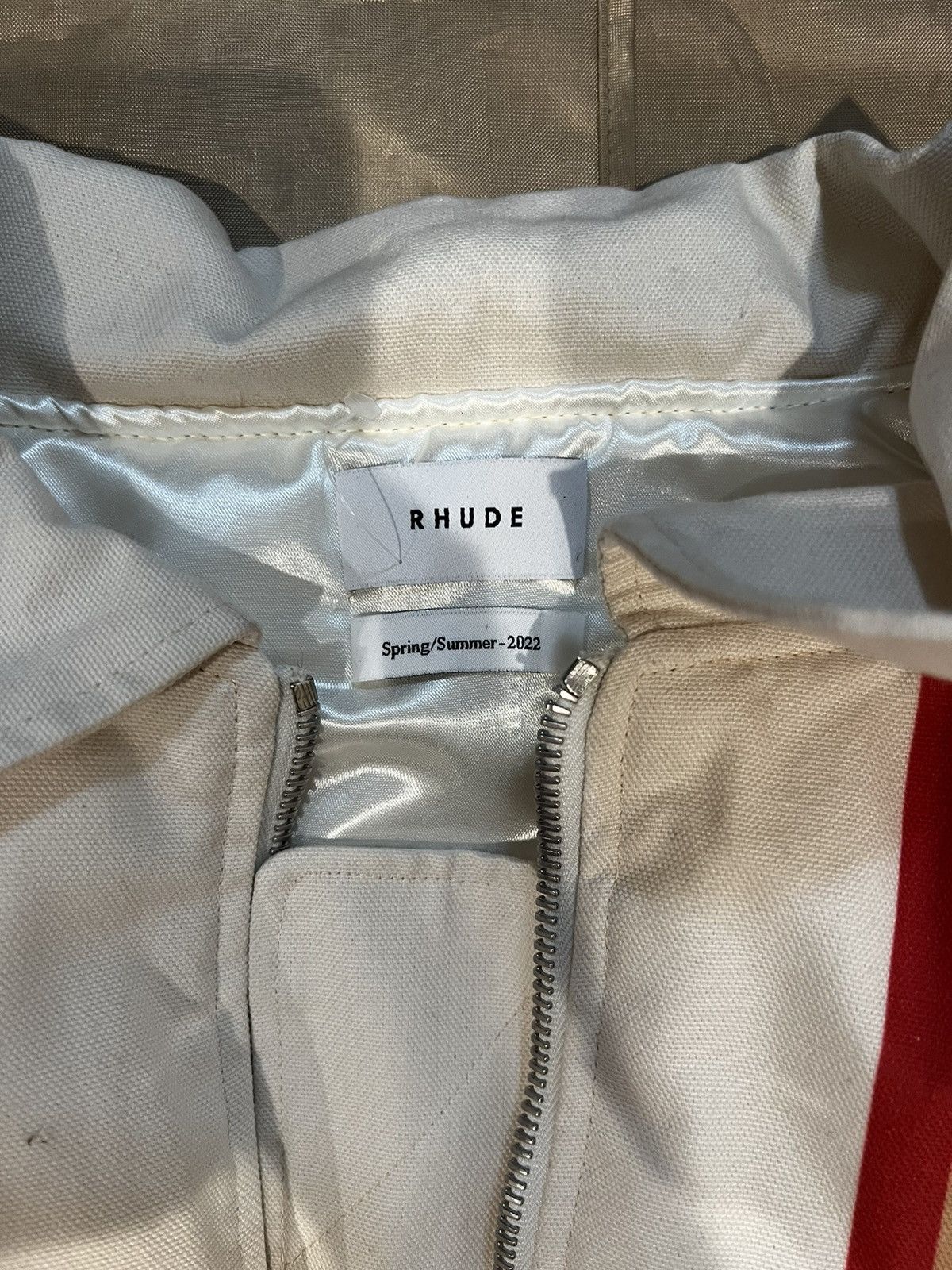 Rhude RHUDE Casino Jacket in White size L Size US L / EU 52-54 / 3 - 2 Thumbnail