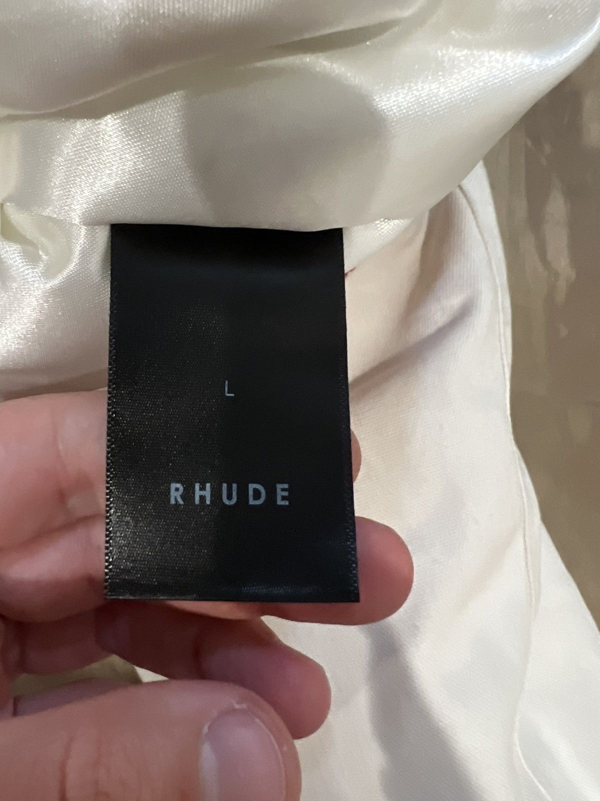 Rhude RHUDE Casino Jacket in White size L Size US L / EU 52-54 / 3 - 3 Thumbnail