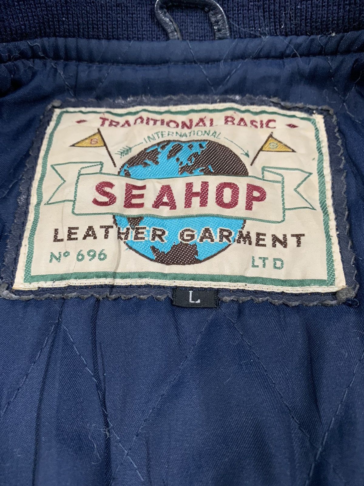 Japanese Brand Vintage Sea Hop Varsity Leather Jacket Size US M / EU 48-50 / 2 - 4 Thumbnail