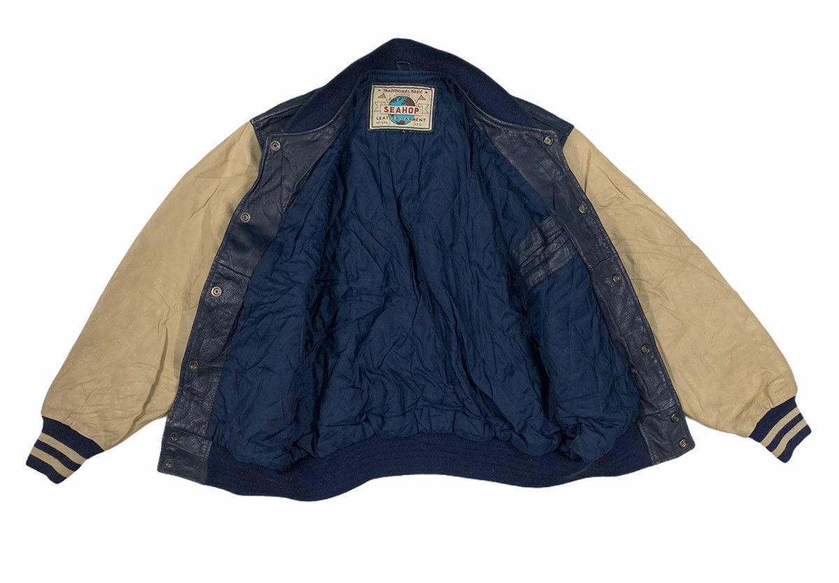 Japanese Brand Vintage Sea Hop Varsity Leather Jacket Size US M / EU 48-50 / 2 - 5 Thumbnail