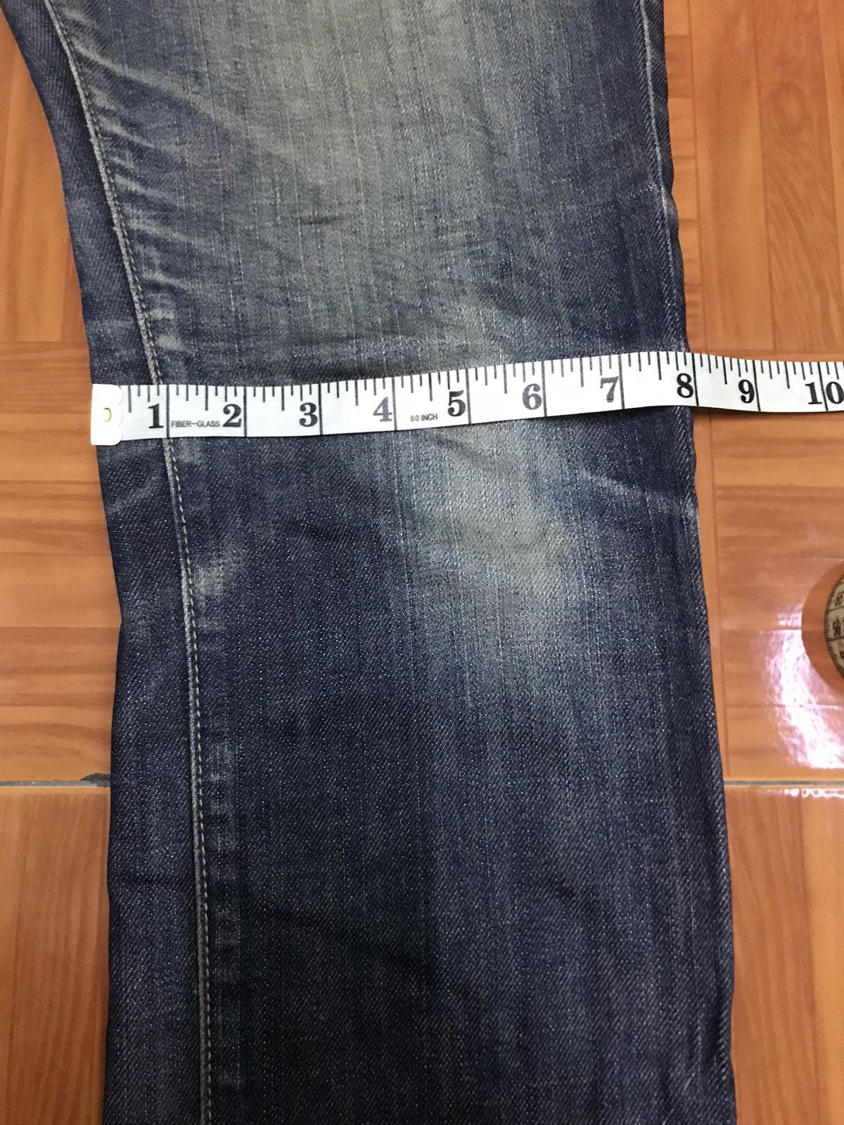 Old Navy “Men’s Blue Faded Straight-Leg Jeans Distressed Vintage Wash Size US 33 - 16 Thumbnail