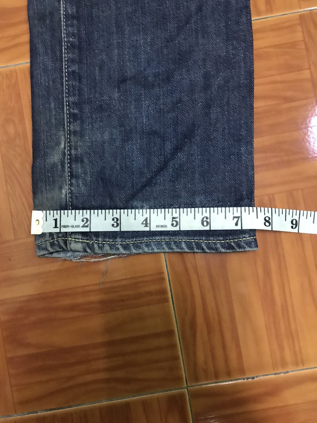 Old Navy “Men’s Blue Faded Straight-Leg Jeans Distressed Vintage Wash Size US 33 - 17 Thumbnail