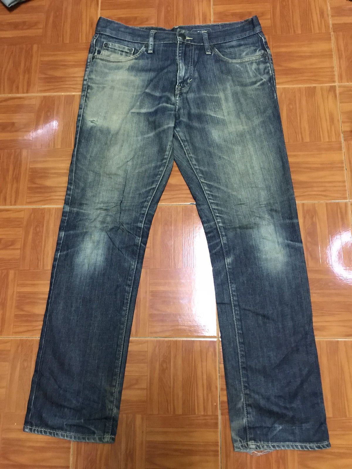 Old Navy “Men’s Blue Faded Straight-Leg Jeans Distressed Vintage Wash Size US 33 - 1 Thumbnail