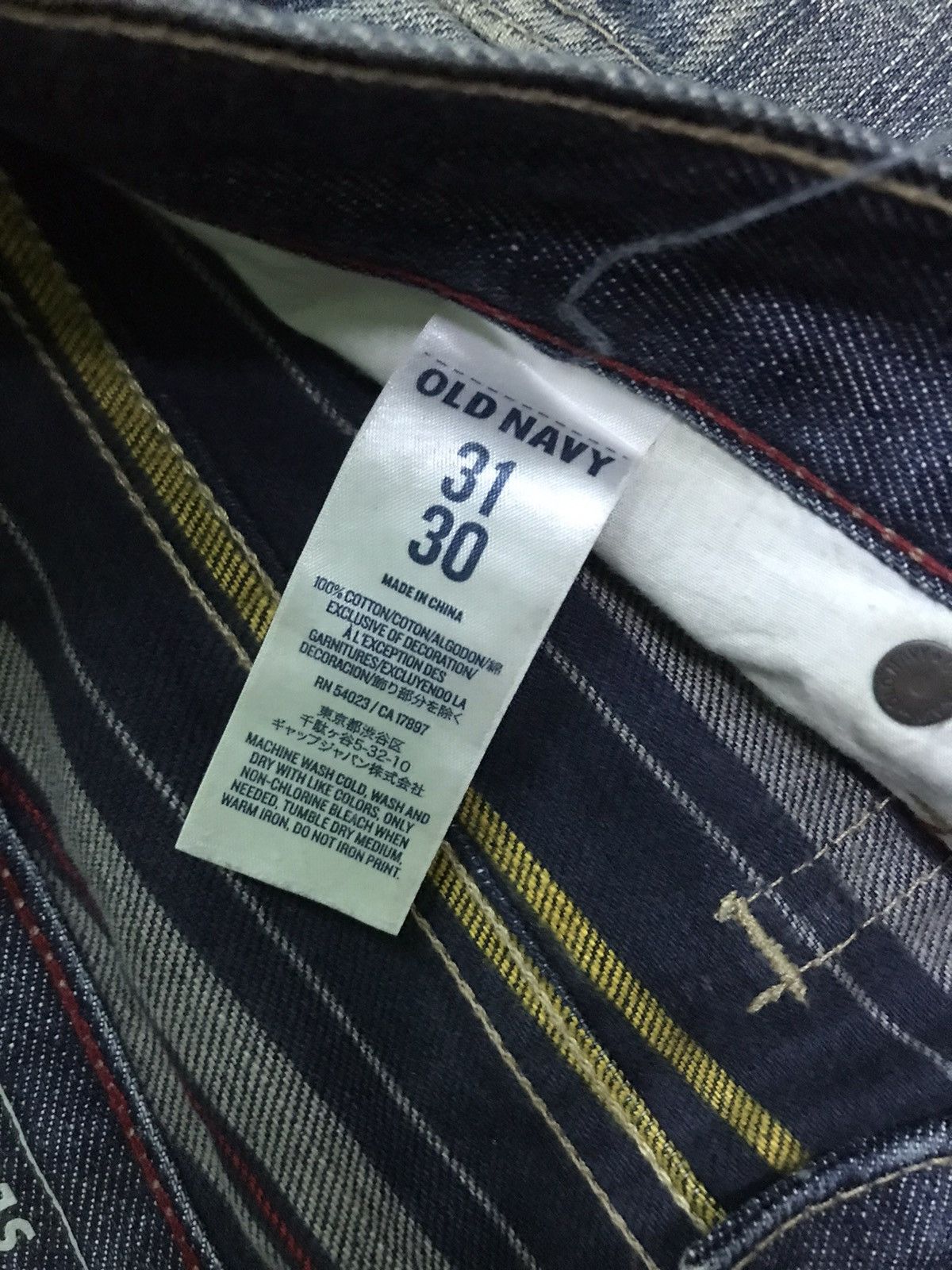 Old Navy “Men’s Blue Faded Straight-Leg Jeans Distressed Vintage Wash Size US 33 - 10 Thumbnail