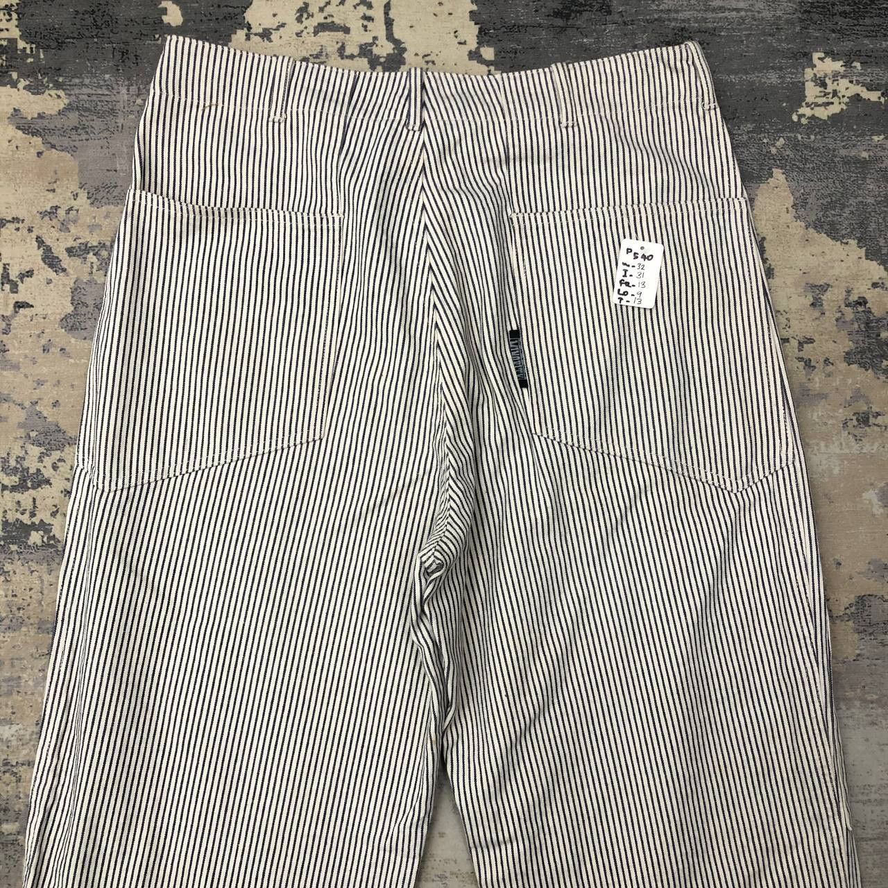 Japanese Brand × Vintage P540 HICKORY STRIPED EXTRA MINORITY x EXPLICIT BAGGY PANTS Size US 32 / EU 48 - 1 Thumbnail
