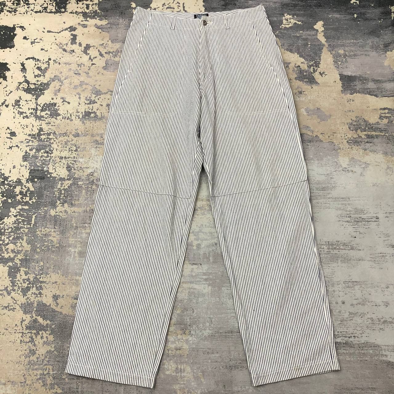 Japanese Brand × Vintage P540 HICKORY STRIPED EXTRA MINORITY x EXPLICIT BAGGY PANTS Size US 32 / EU 48 - 2 Thumbnail