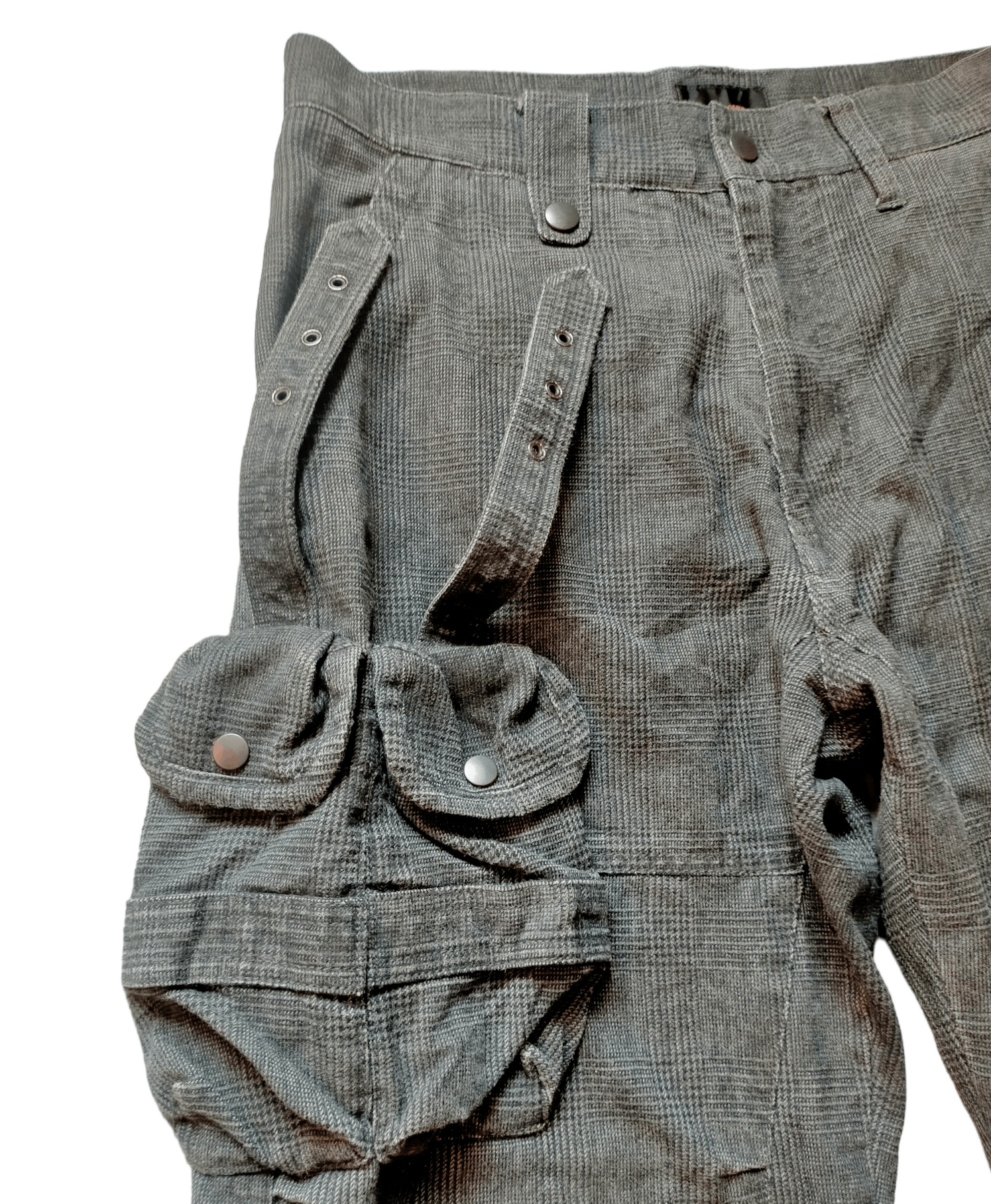 Issey Miyake Tete Homme Cargo Pant Tactical Pocket Tartan Regular Size US 32 / EU 48 - 3 Thumbnail