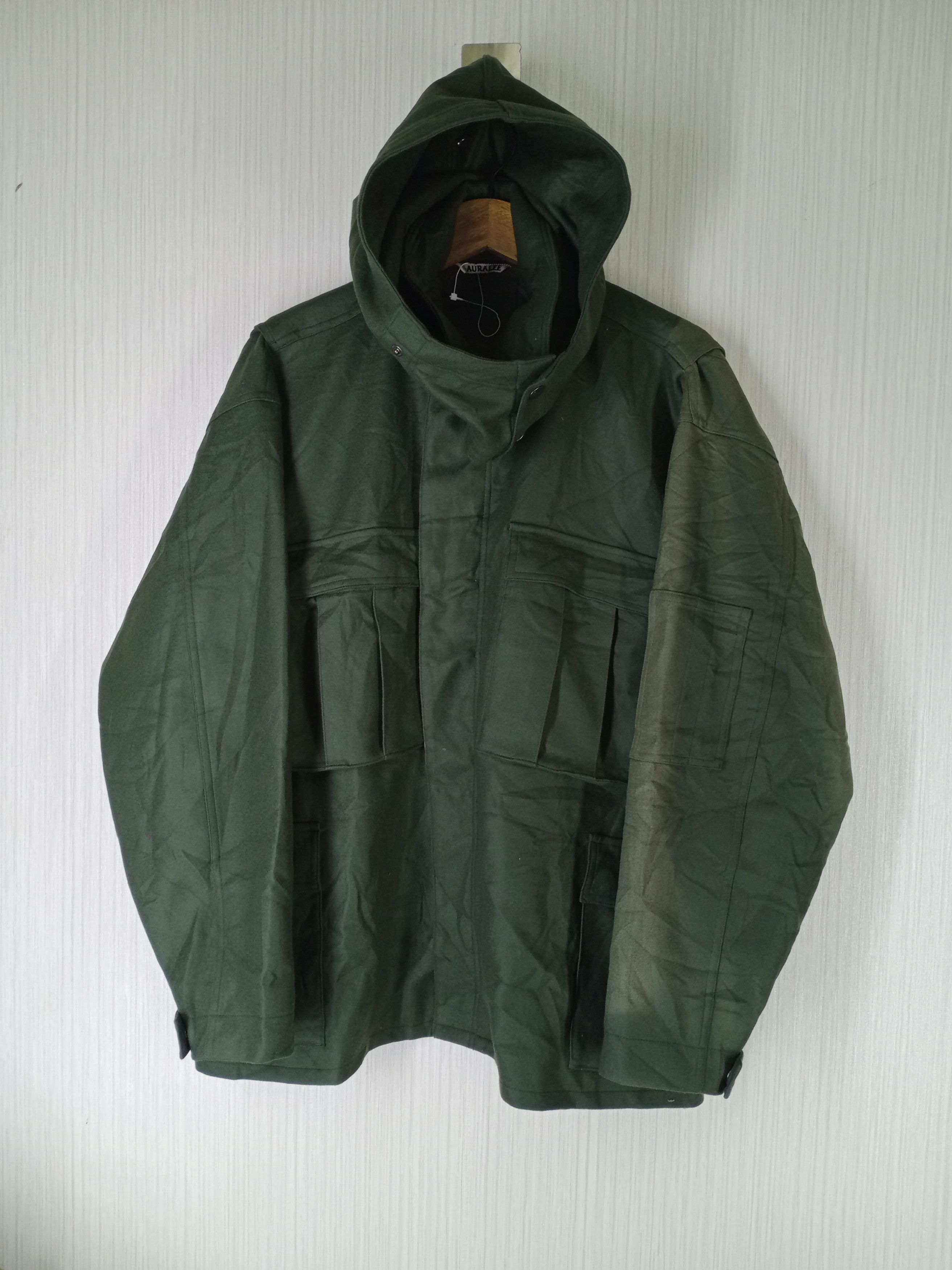 Auralee AURALEE LIGHT MELTON FLIGHT PARKA DISTRESSED Size US XL / EU 56 / 4 - 2 Thumbnail