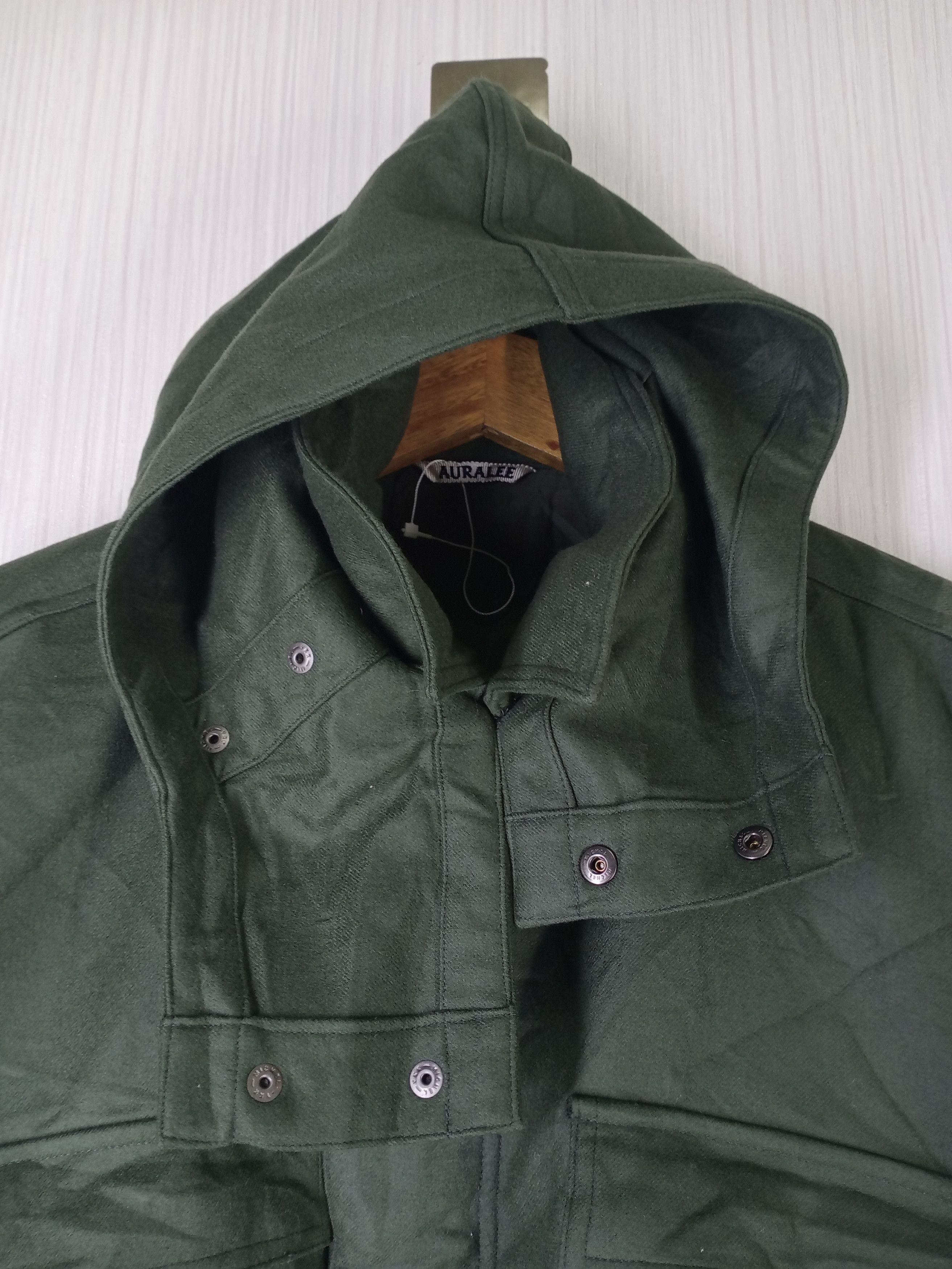 Auralee AURALEE LIGHT MELTON FLIGHT PARKA DISTRESSED Size US XL / EU 56 / 4 - 3 Thumbnail