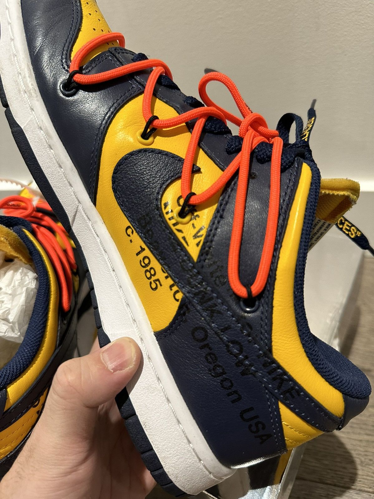 Nike × Off-White Nike Offwhite Michigan Dunk Low Size US 10 / EU 43 - 16 Thumbnail
