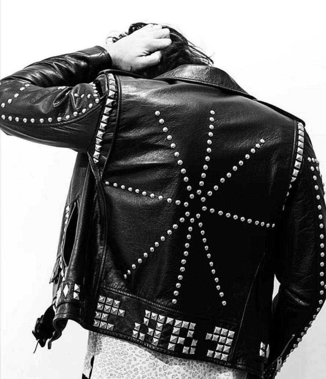 Yves Saint Laurent New 16Fw Cow Leather Rivet Zip Jacket Size 46 Black Size US S / EU 44-46 / 1 - 8 Thumbnail