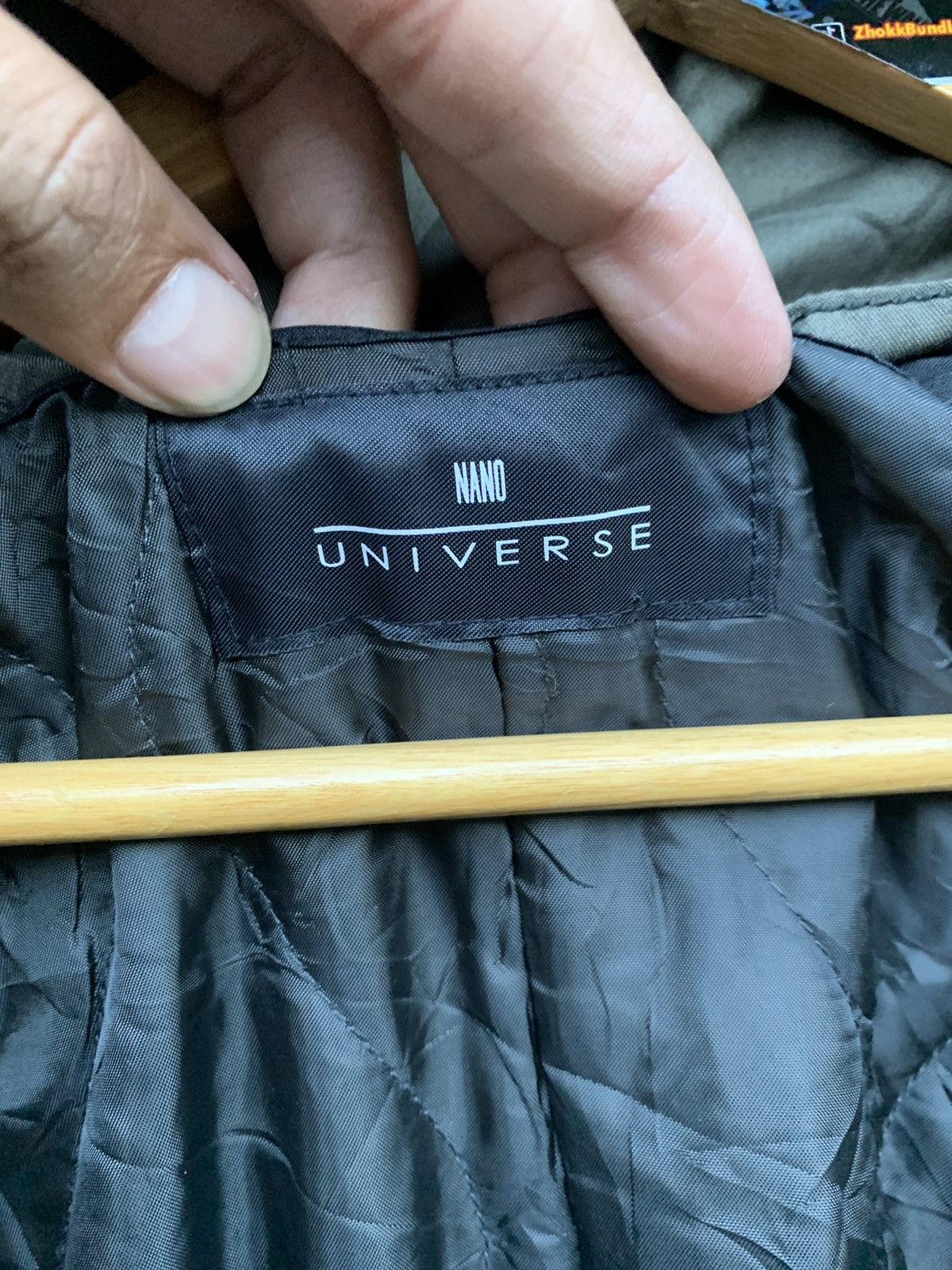 Japanese Brand Nano Universe Hooded Wool Jacket Size US XL / EU 56 / 4 - 7 Thumbnail