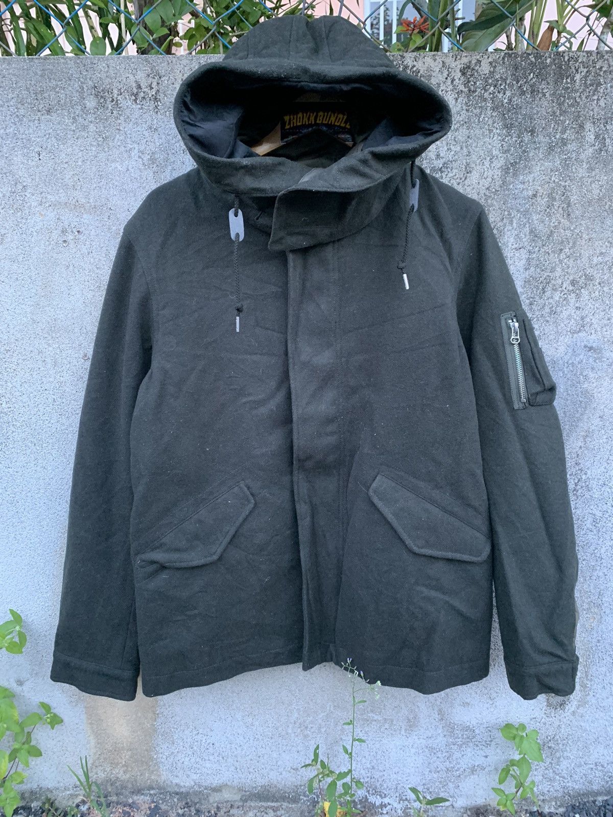 Japanese Brand Nano Universe Hooded Wool Jacket Size US XL / EU 56 / 4 - 1 Thumbnail