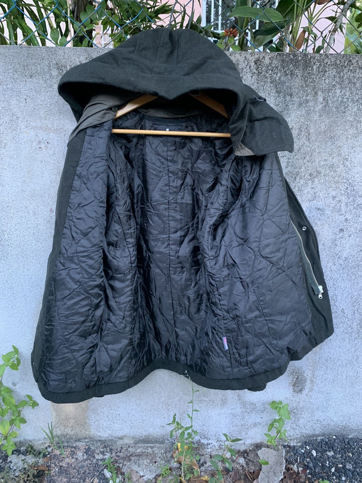 Japanese Brand Nano Universe Hooded Wool Jacket Size US XL / EU 56 / 4 - 3 Thumbnail