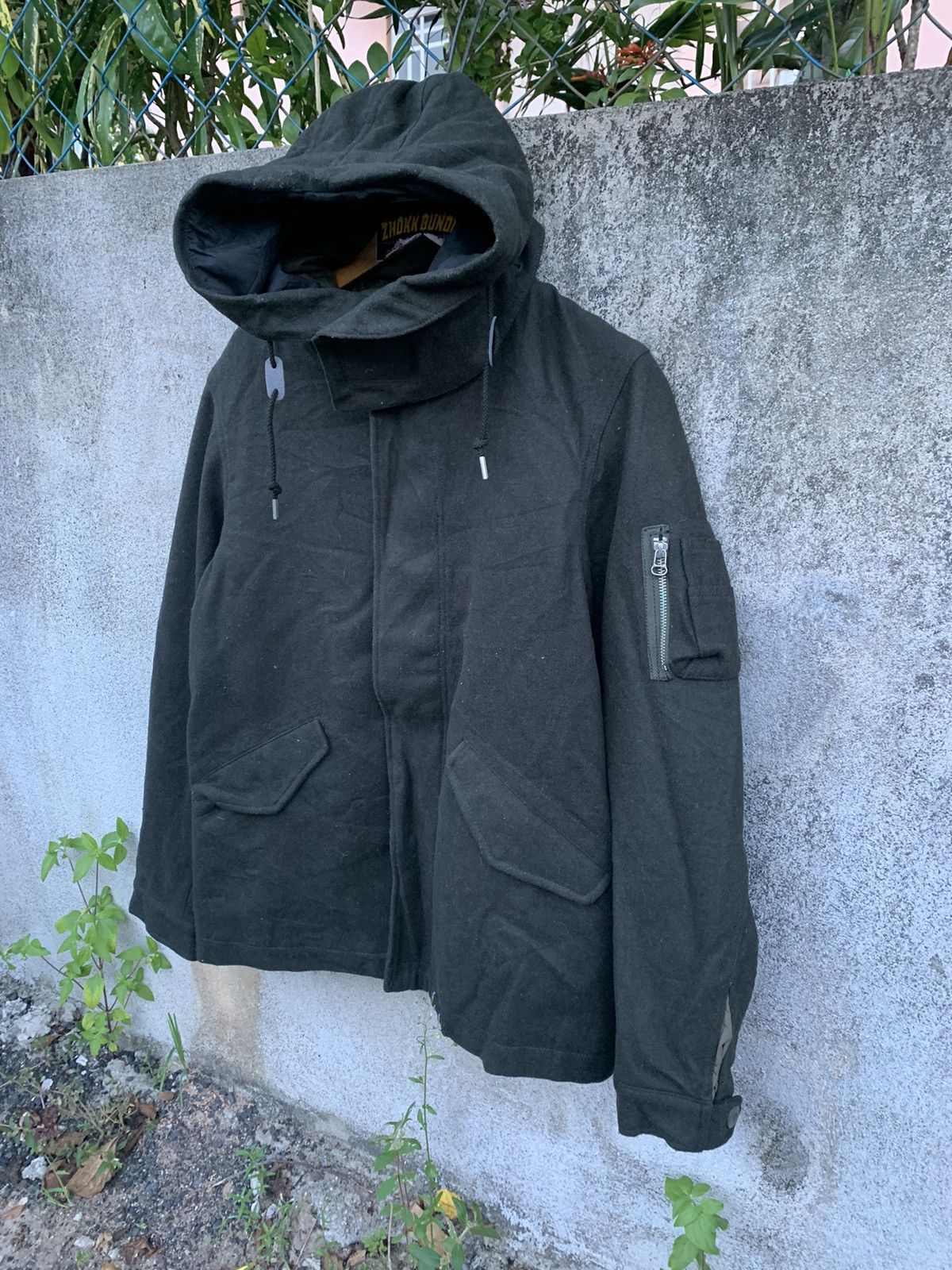 Japanese Brand Nano Universe Hooded Wool Jacket Size US XL / EU 56 / 4 - 2 Thumbnail