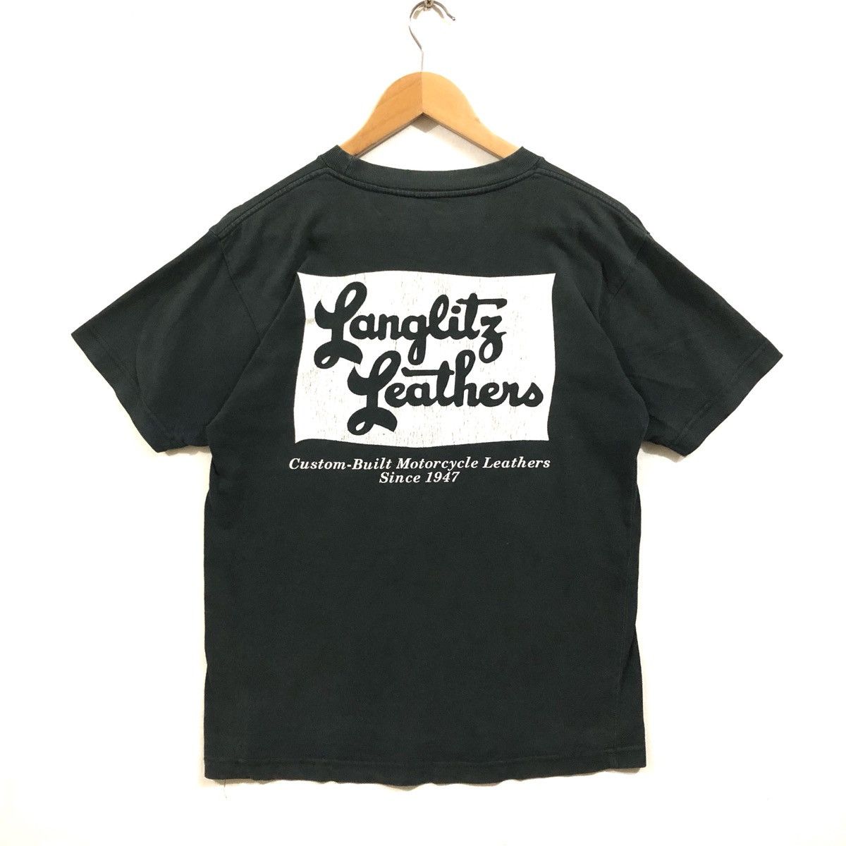Vintage Langlitz Leather T Shirt Size US S / EU 44-46 / 1 - 2 Thumbnail