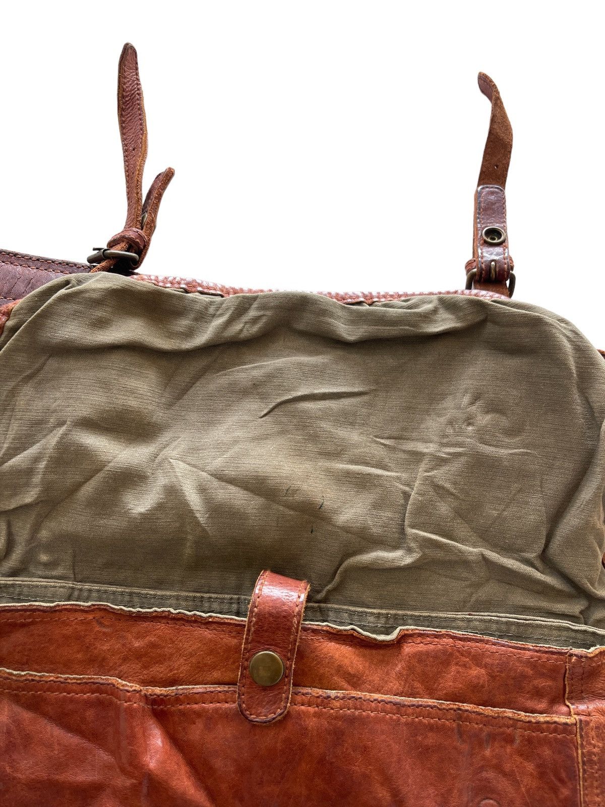 Vintage Tough Jeansmith Military Surplus Leather Slingbag Size ONE SIZE - 17 Thumbnail