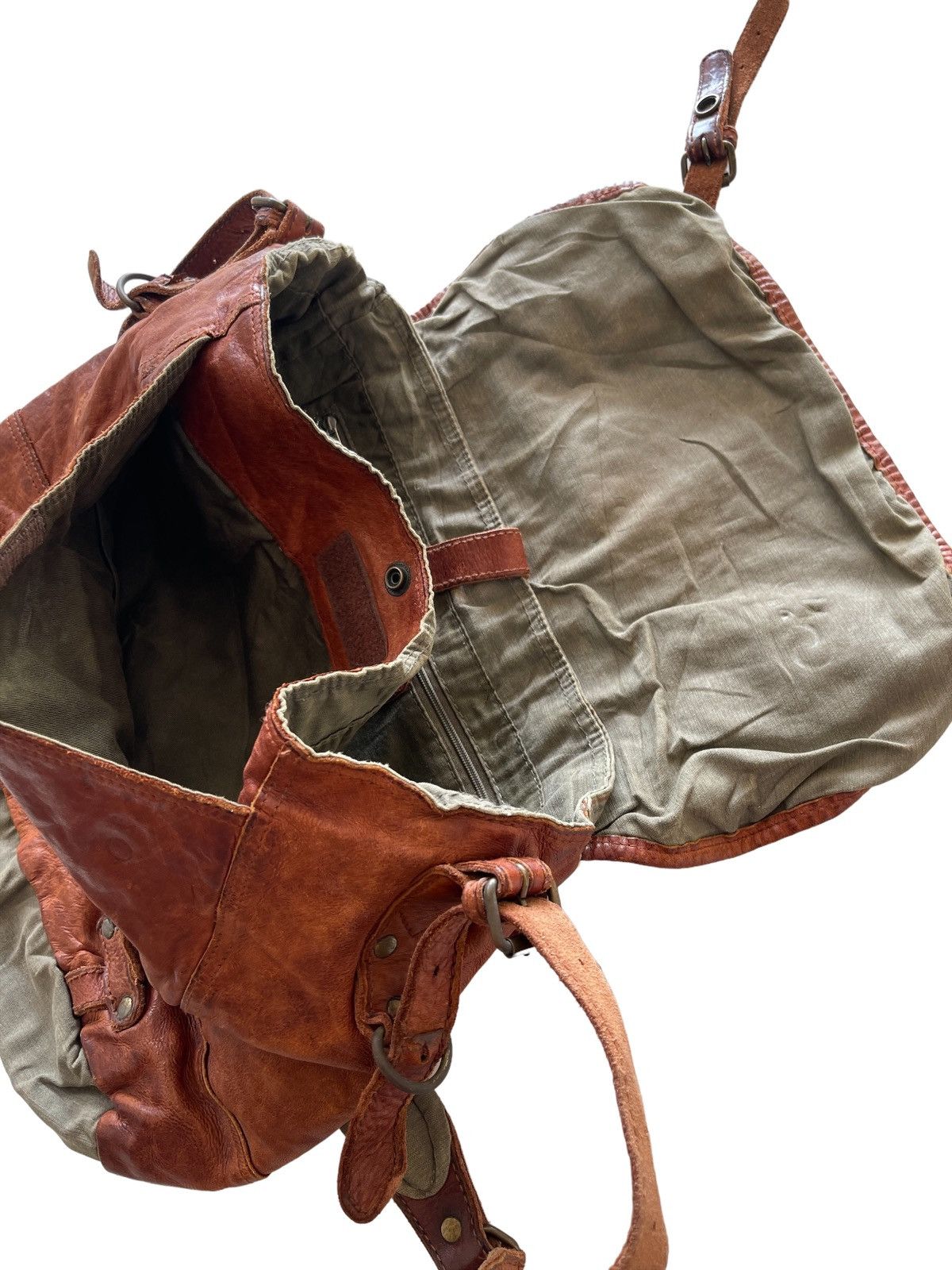 Vintage Tough Jeansmith Military Surplus Leather Slingbag Size ONE SIZE - 6 Thumbnail