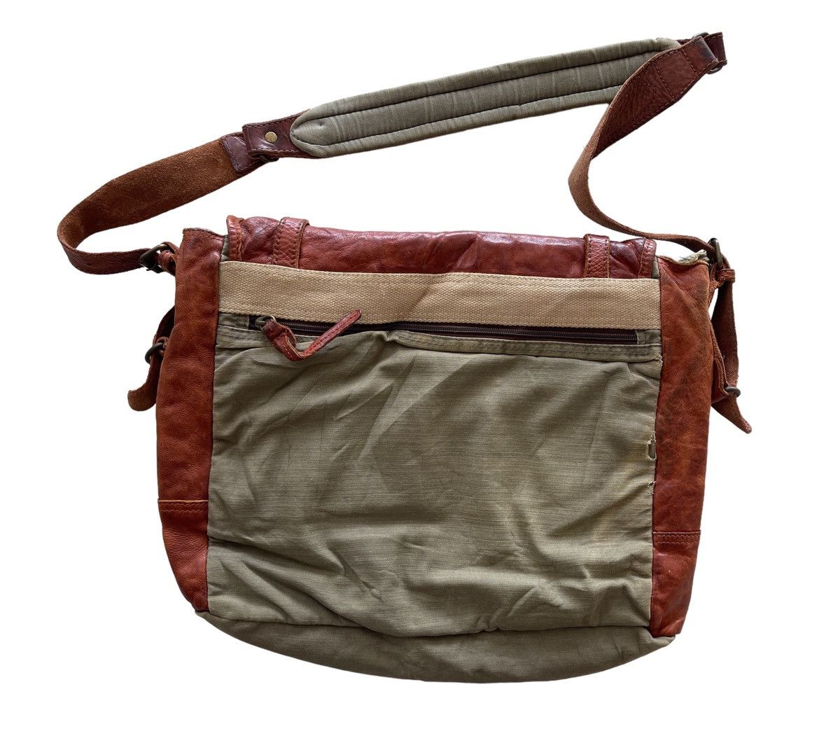 Vintage Tough Jeansmith Military Surplus Leather Slingbag Size ONE SIZE - 4 Thumbnail