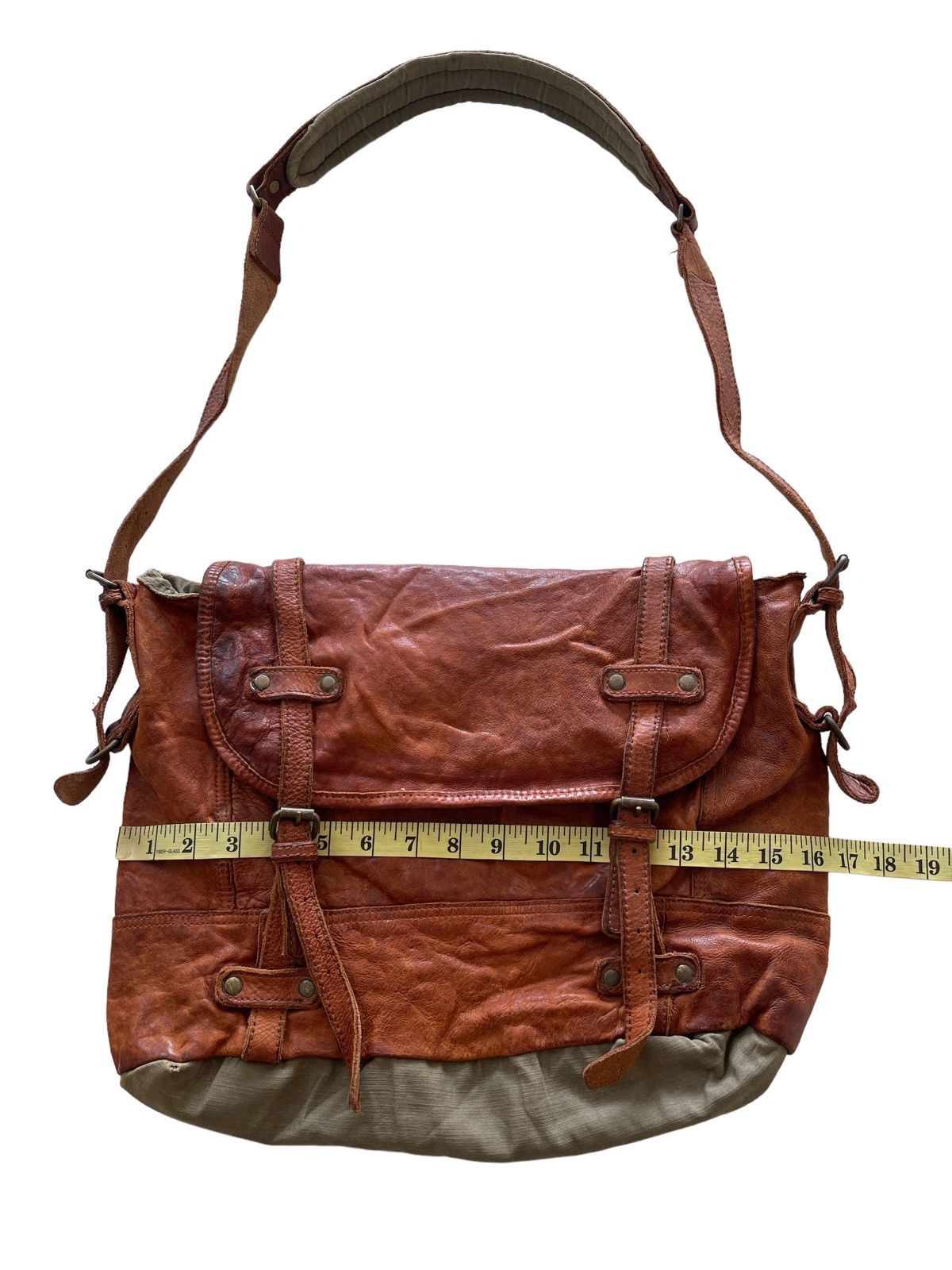 Vintage Tough Jeansmith Military Surplus Leather Slingbag Size ONE SIZE - 19 Thumbnail