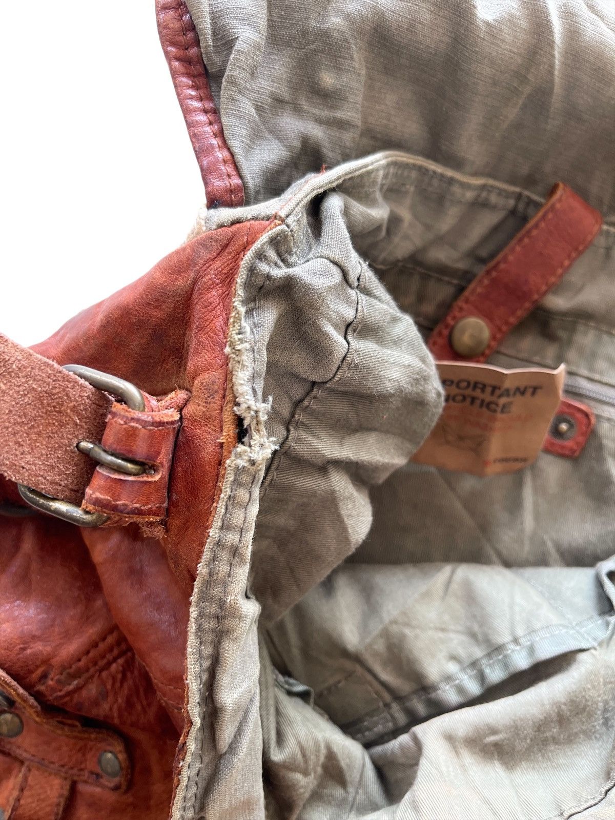 Vintage Tough Jeansmith Military Surplus Leather Slingbag Size ONE SIZE - 16 Thumbnail