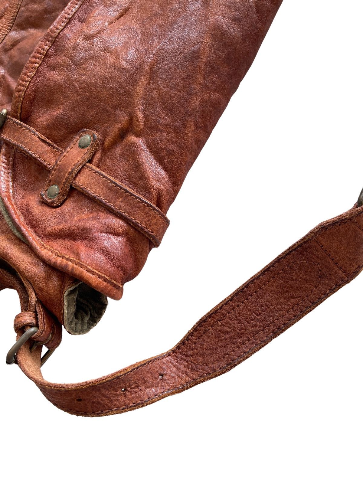 Vintage Tough Jeansmith Military Surplus Leather Slingbag Size ONE SIZE - 15 Thumbnail