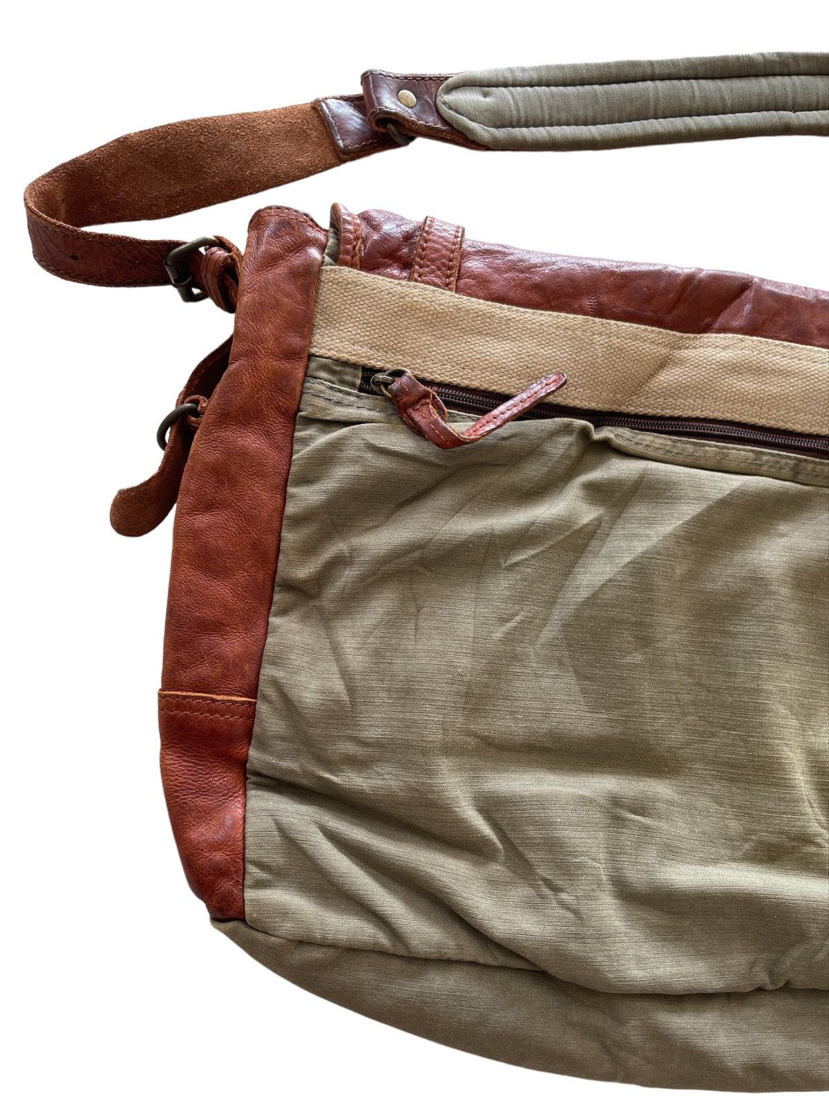 Vintage Tough Jeansmith Military Surplus Leather Slingbag Size ONE SIZE - 13 Thumbnail