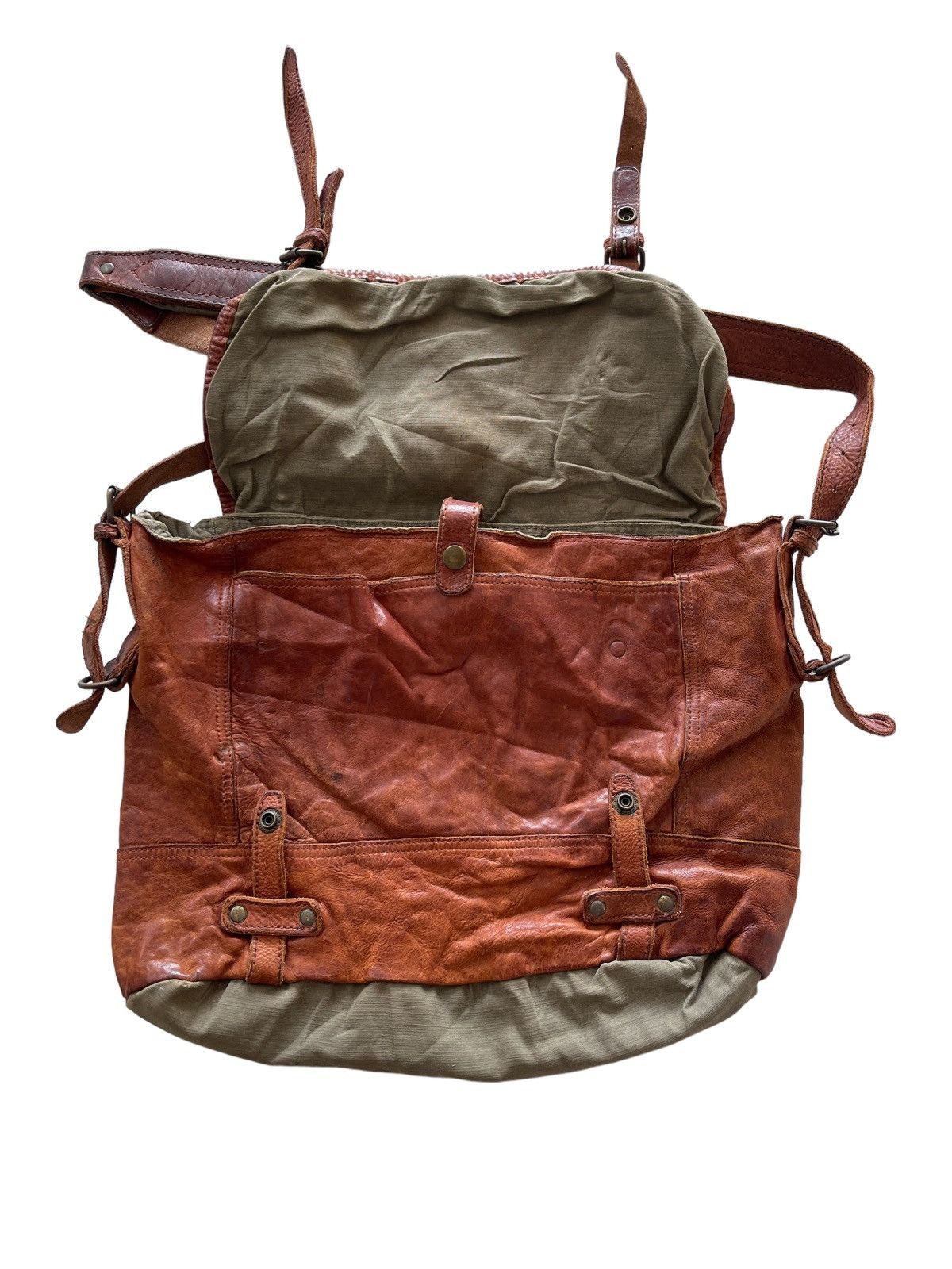 Vintage Tough Jeansmith Military Surplus Leather Slingbag Size ONE SIZE - 5 Thumbnail