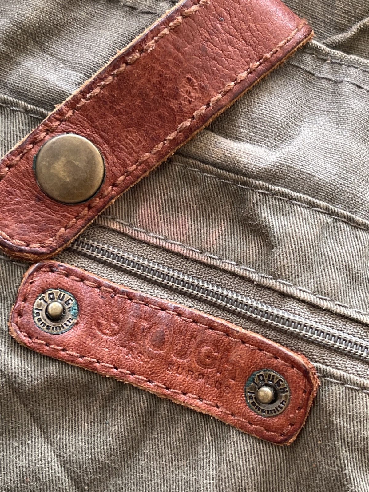 Vintage Tough Jeansmith Military Surplus Leather Slingbag Size ONE SIZE - 23 Thumbnail