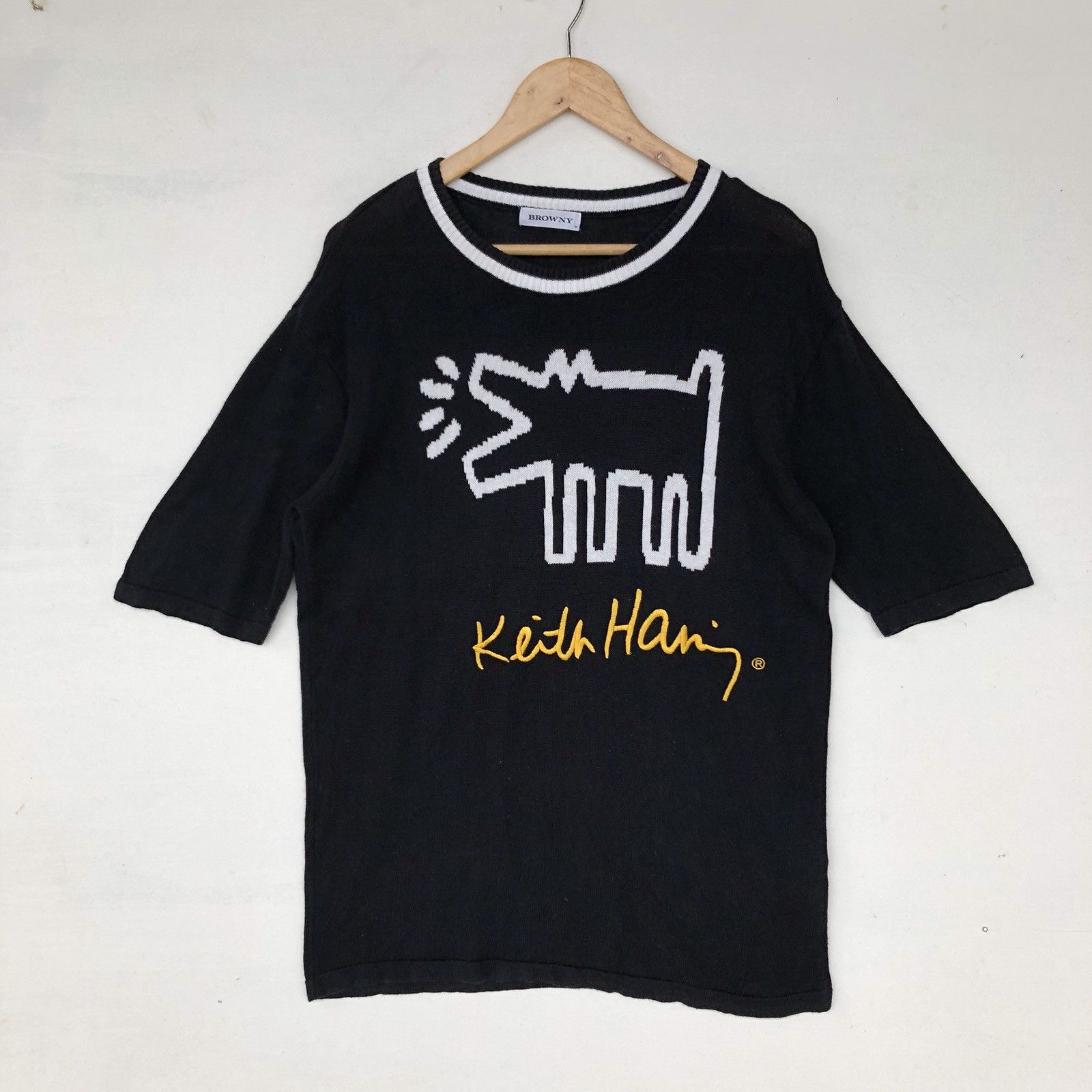 Keith Haring Browny X Keith Haring Spellout Big Logo Art T Shirt Size US M / EU 48-50 / 2 - 1 Thumbnail