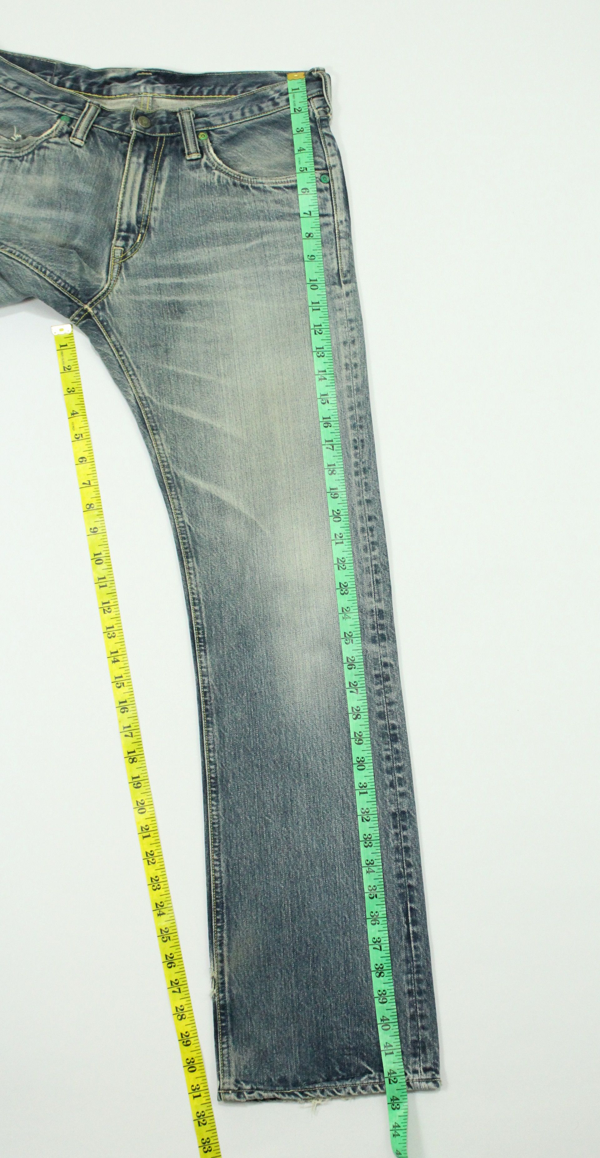 Blue Blue Japan BLUE BLUE JAPAN Denim Jeans Distressed King of Blue Size US 30 / EU 46 - 19 Thumbnail