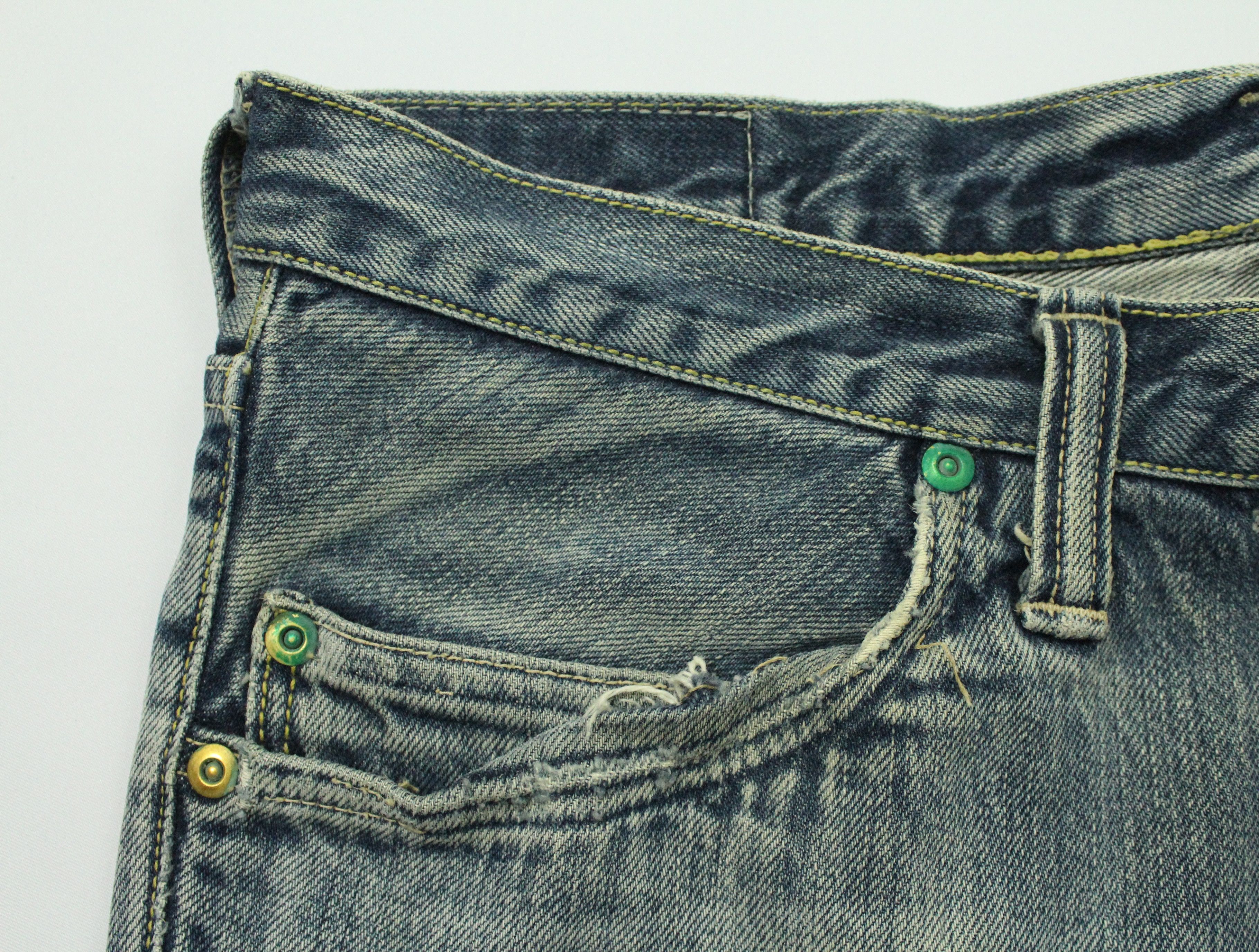 Blue Blue Japan BLUE BLUE JAPAN Denim Jeans Distressed King of Blue Size US 30 / EU 46 - 4 Thumbnail