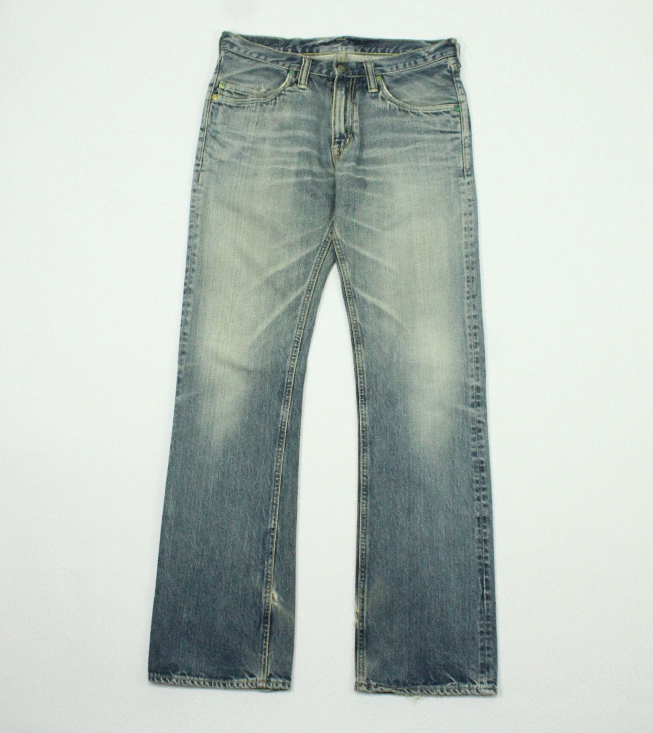 Blue Blue Japan BLUE BLUE JAPAN Denim Jeans Distressed King of Blue Size US 30 / EU 46 - 1 Thumbnail