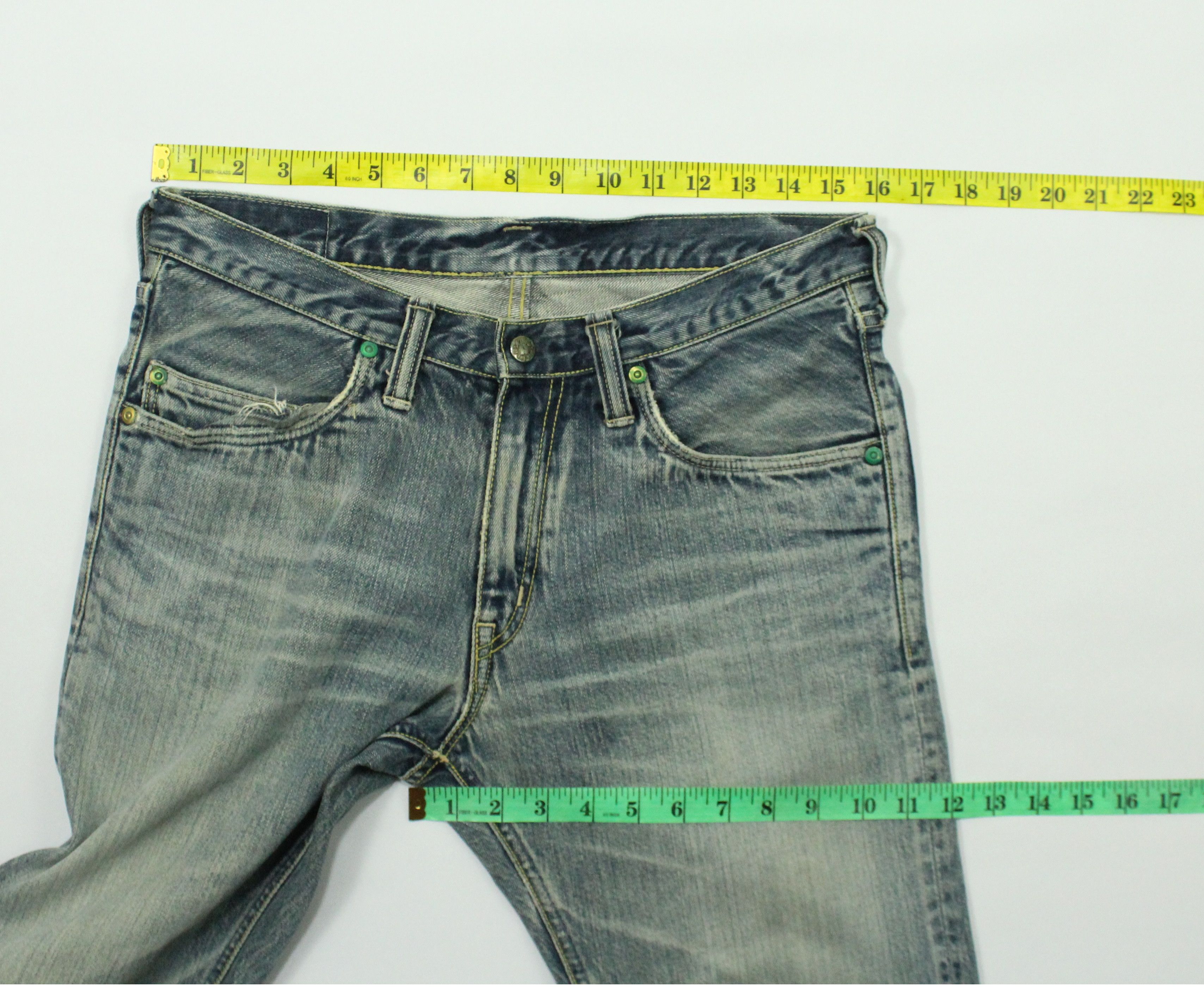 Blue Blue Japan BLUE BLUE JAPAN Denim Jeans Distressed King of Blue Size US 30 / EU 46 - 21 Thumbnail