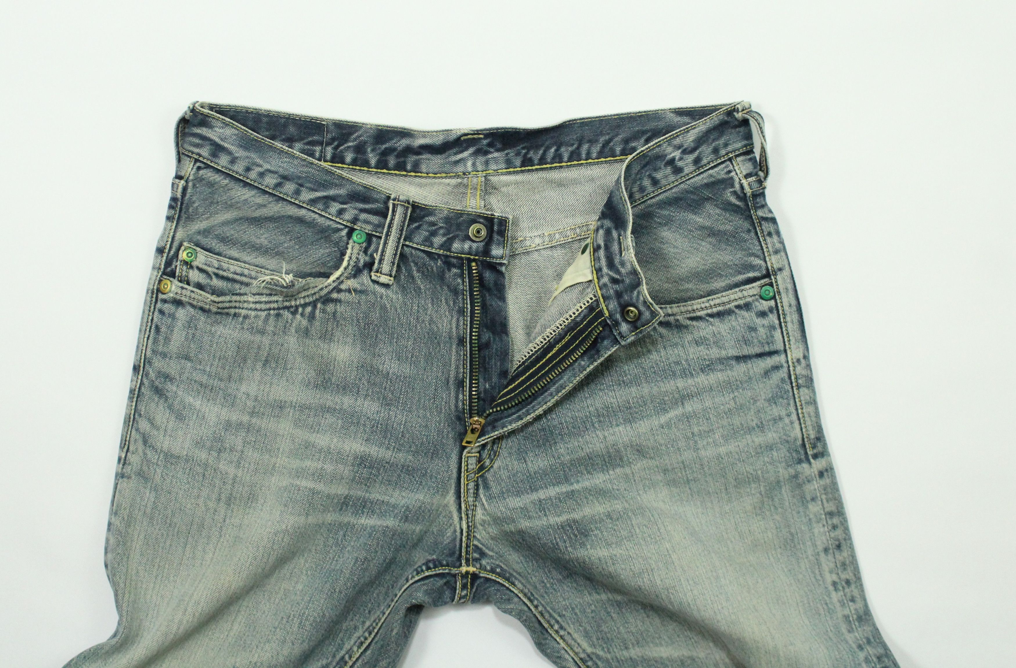 Blue Blue Japan BLUE BLUE JAPAN Denim Jeans Distressed King of Blue Size US 30 / EU 46 - 7 Thumbnail