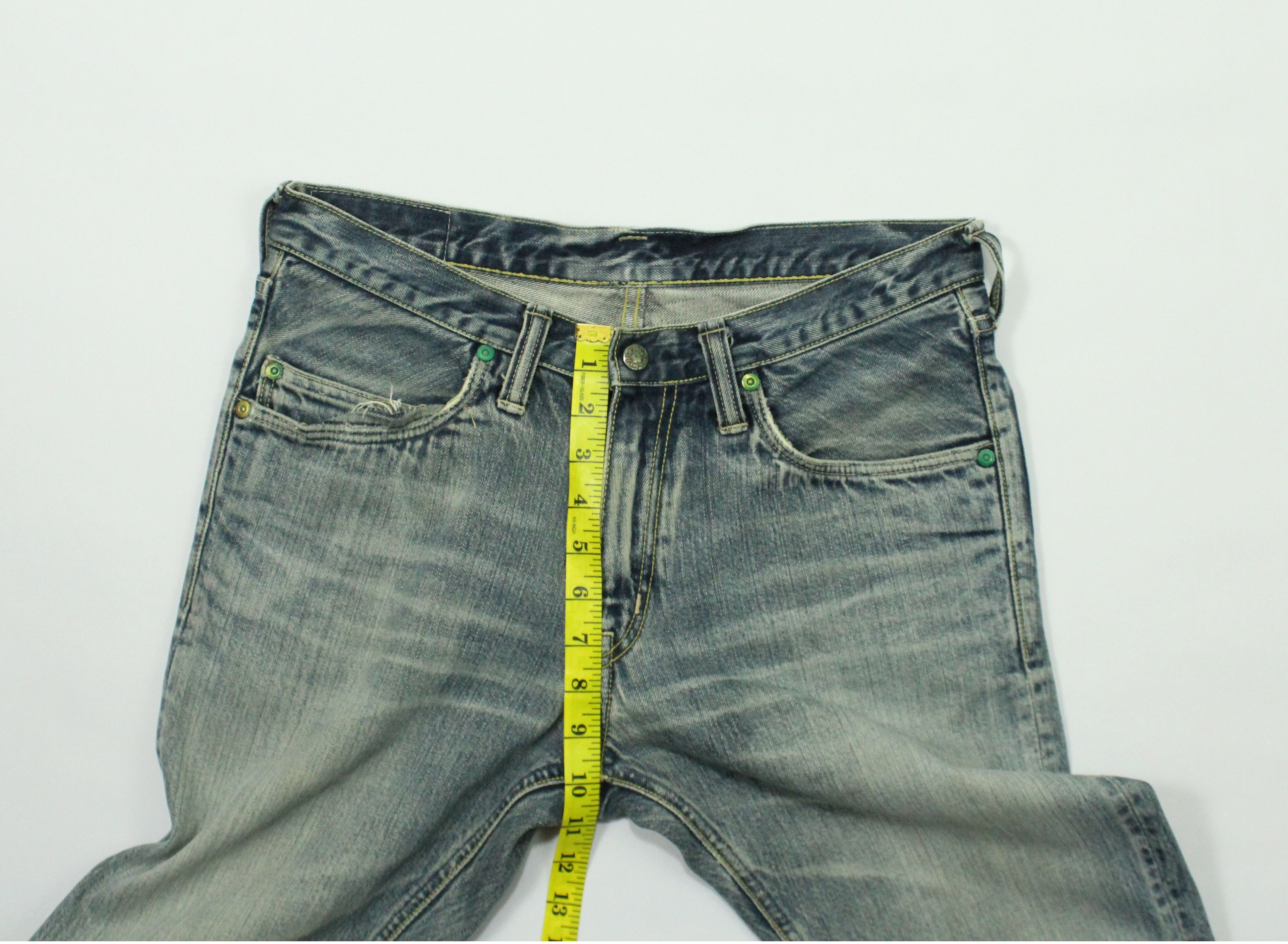 Blue Blue Japan BLUE BLUE JAPAN Denim Jeans Distressed King of Blue Size US 30 / EU 46 - 22 Thumbnail