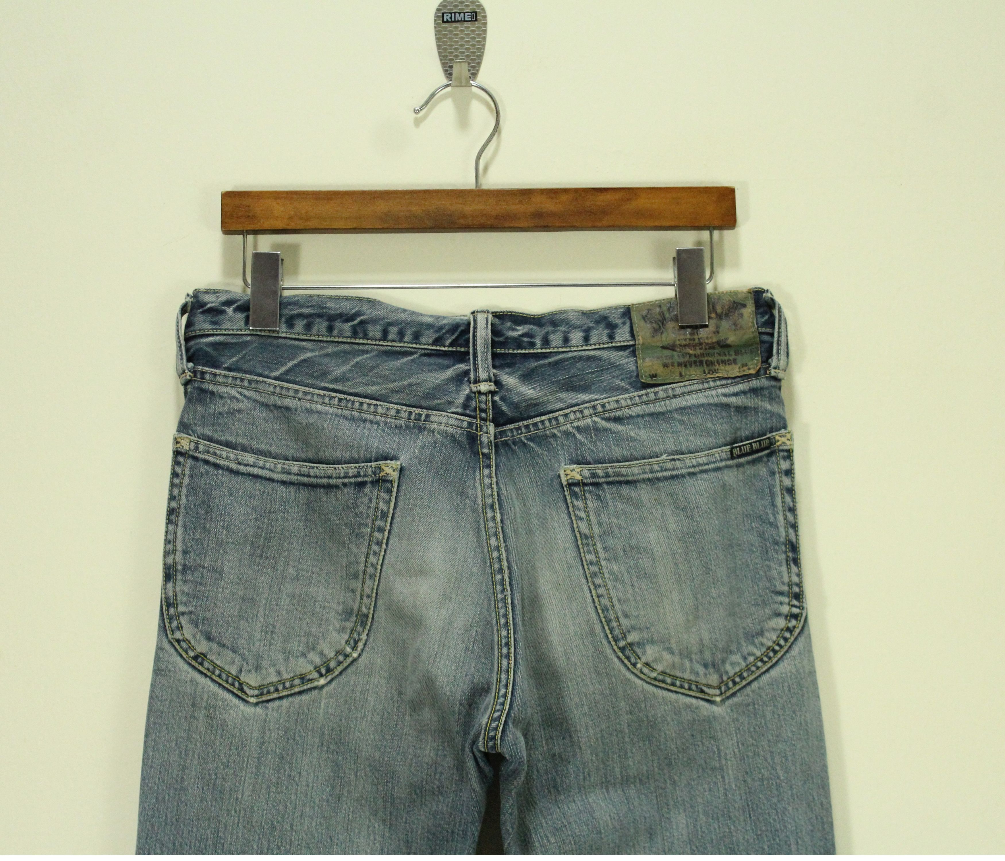 Blue Blue Japan BLUE BLUE JAPAN Denim Jeans Distressed King of Blue Size US 30 / EU 46 - 13 Thumbnail