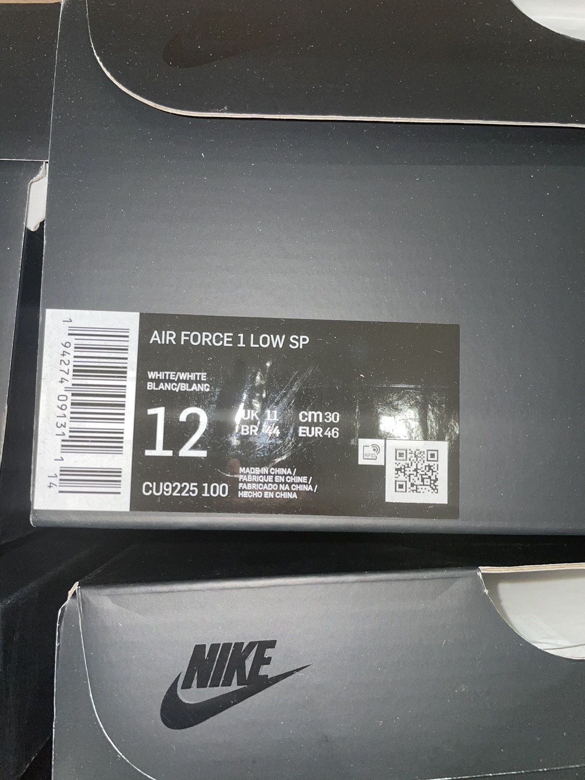 Nike × Supreme Nike x Supreme White Air Force 1 Size US 12 / EU 45 - 4 Thumbnail
