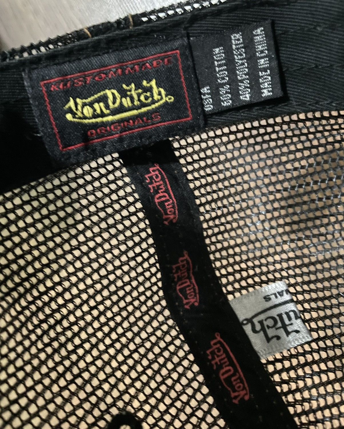Vintage Vintage Velvet Blue Von Dutch Patches Trucker Mesh Cap Size ONE SIZE - 8 Thumbnail