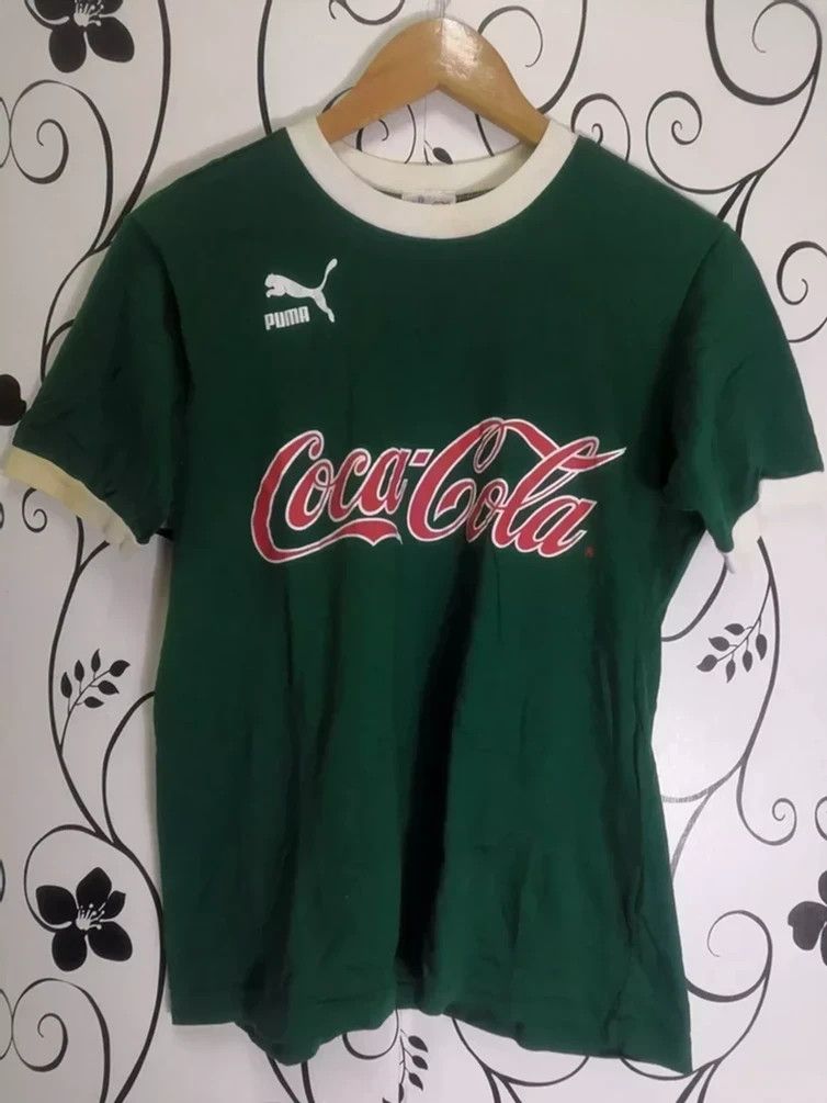 Coca Cola Vintage 90s Coca Cola x Puma T Shirt Spell Out Streetwear Size US M / EU 48-50 / 2 - 1 Thumbnail