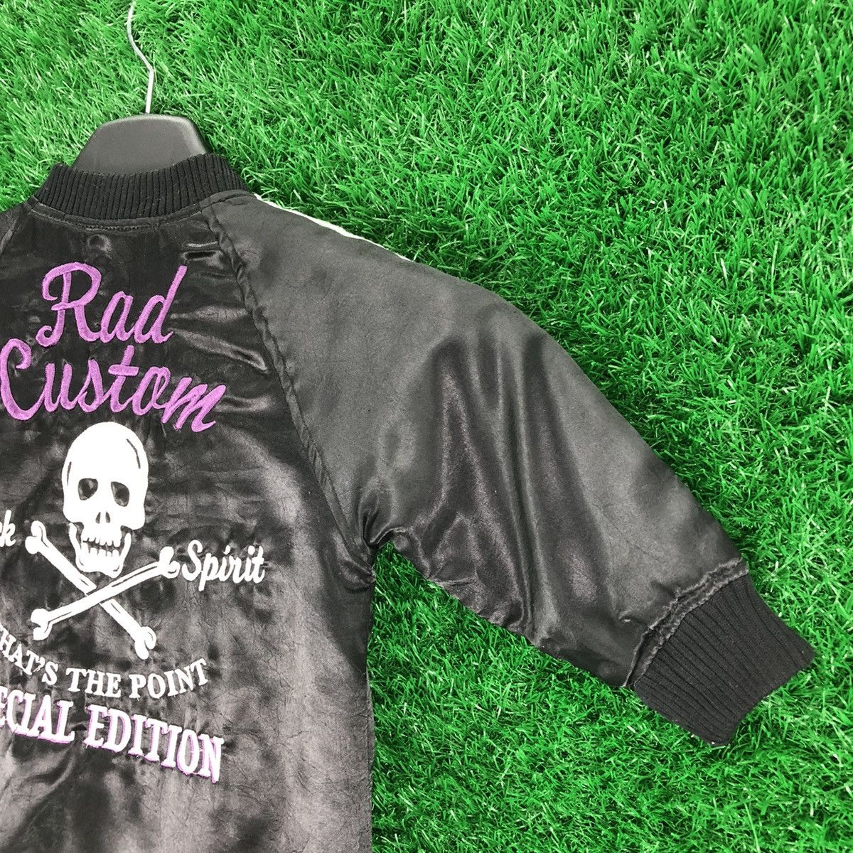 Japanese Brand Baby Suit Skull Zipper Embroidered Sukajan by Rad Custom Size US 28 / EU 44 - 5 Thumbnail