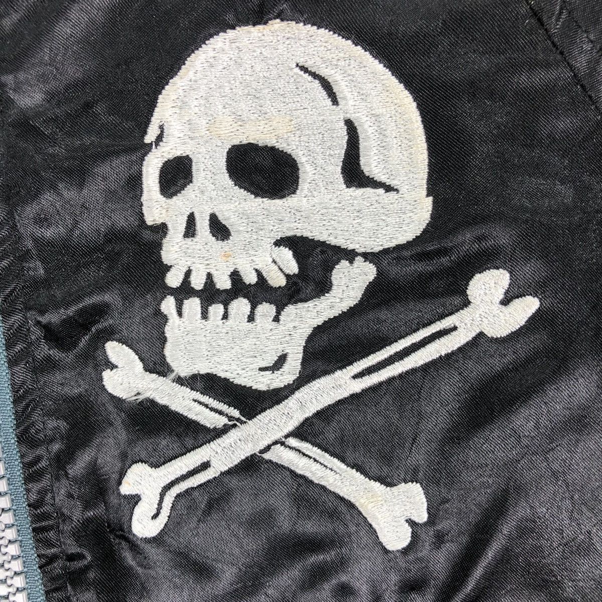Japanese Brand Baby Suit Skull Zipper Embroidered Sukajan by Rad Custom Size US 28 / EU 44 - 7 Thumbnail