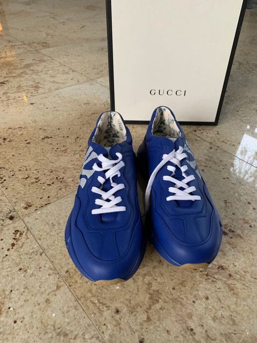 Gucci × New York Yankees Gucci x Yankees low top leather trainers Size US 8 / EU 41 - 12 Thumbnail