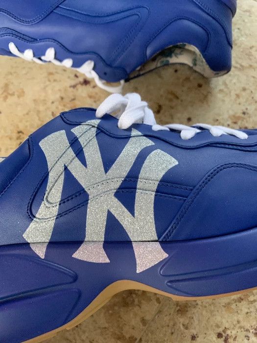 Gucci × New York Yankees Gucci x Yankees low top leather trainers Size US 8 / EU 41 - 14 Thumbnail