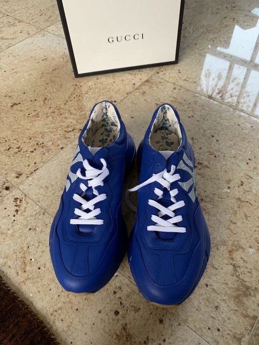 Gucci × New York Yankees Gucci x Yankees low top leather trainers Size US 8 / EU 41 - 9 Thumbnail