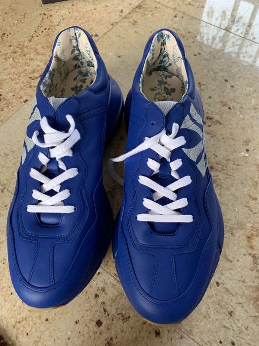 Gucci × New York Yankees Gucci x Yankees low top leather trainers Size US 8 / EU 41 - 7 Thumbnail
